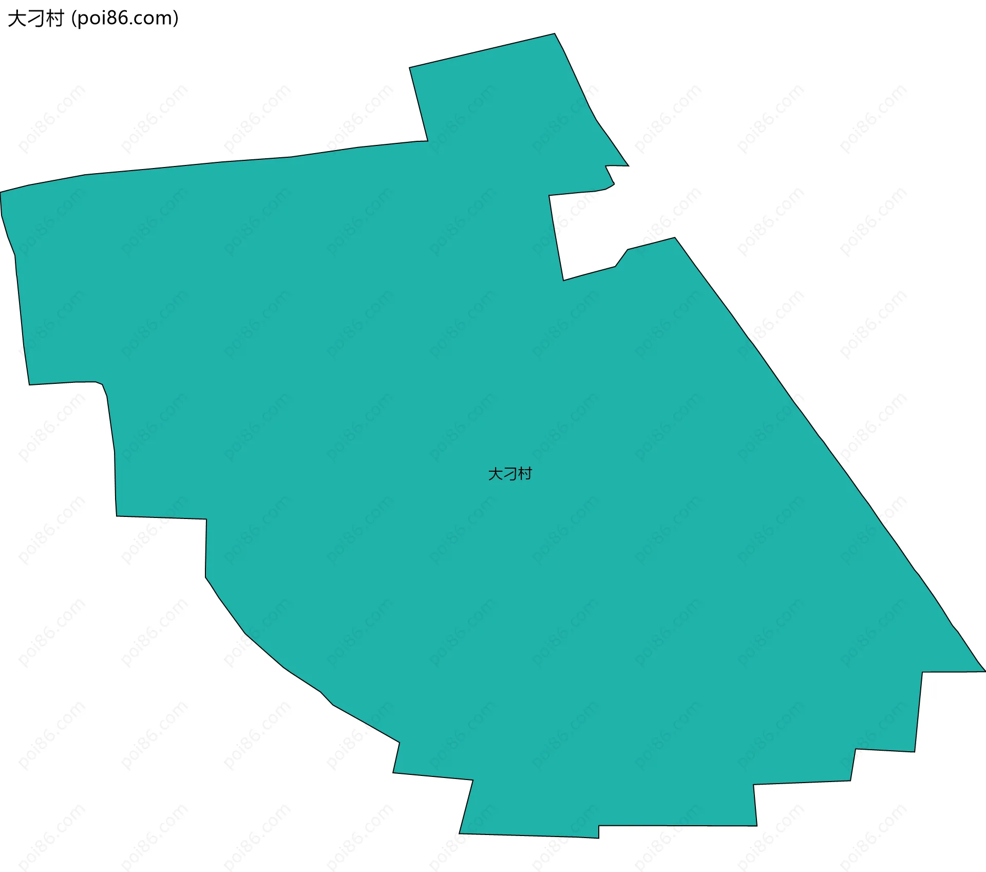 大刁村边界地图