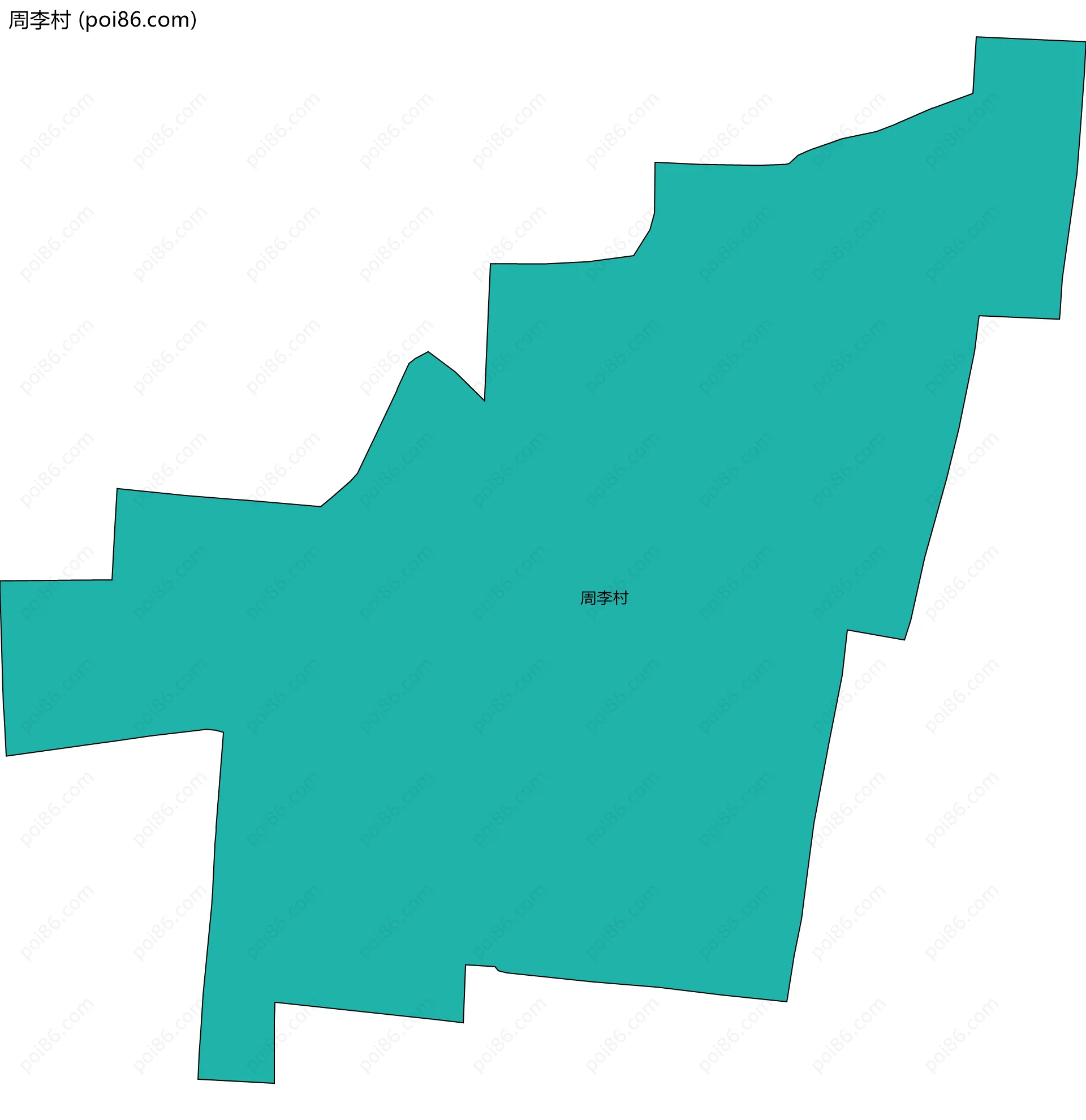 周李村边界地图