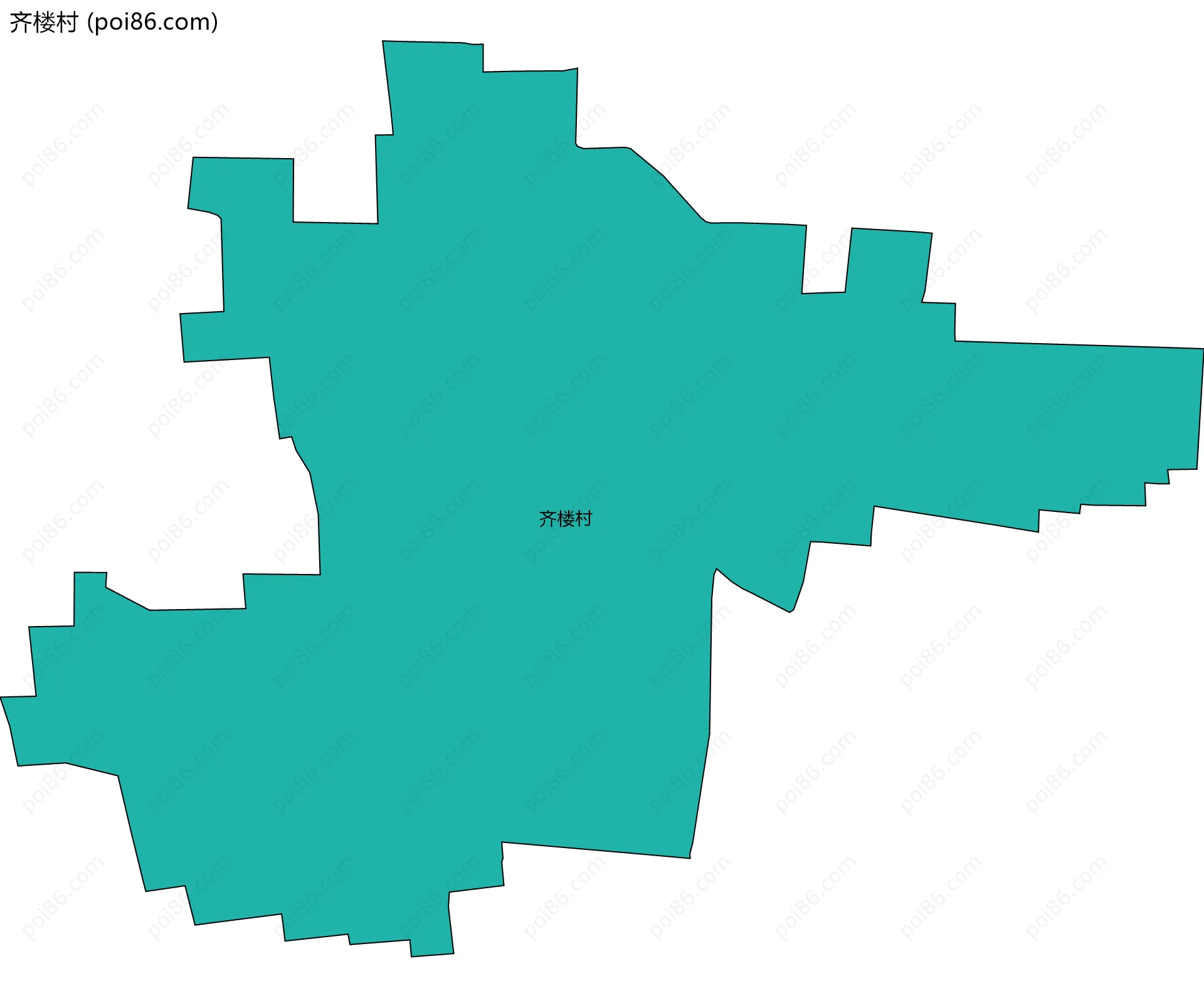 齐楼村边界地图
