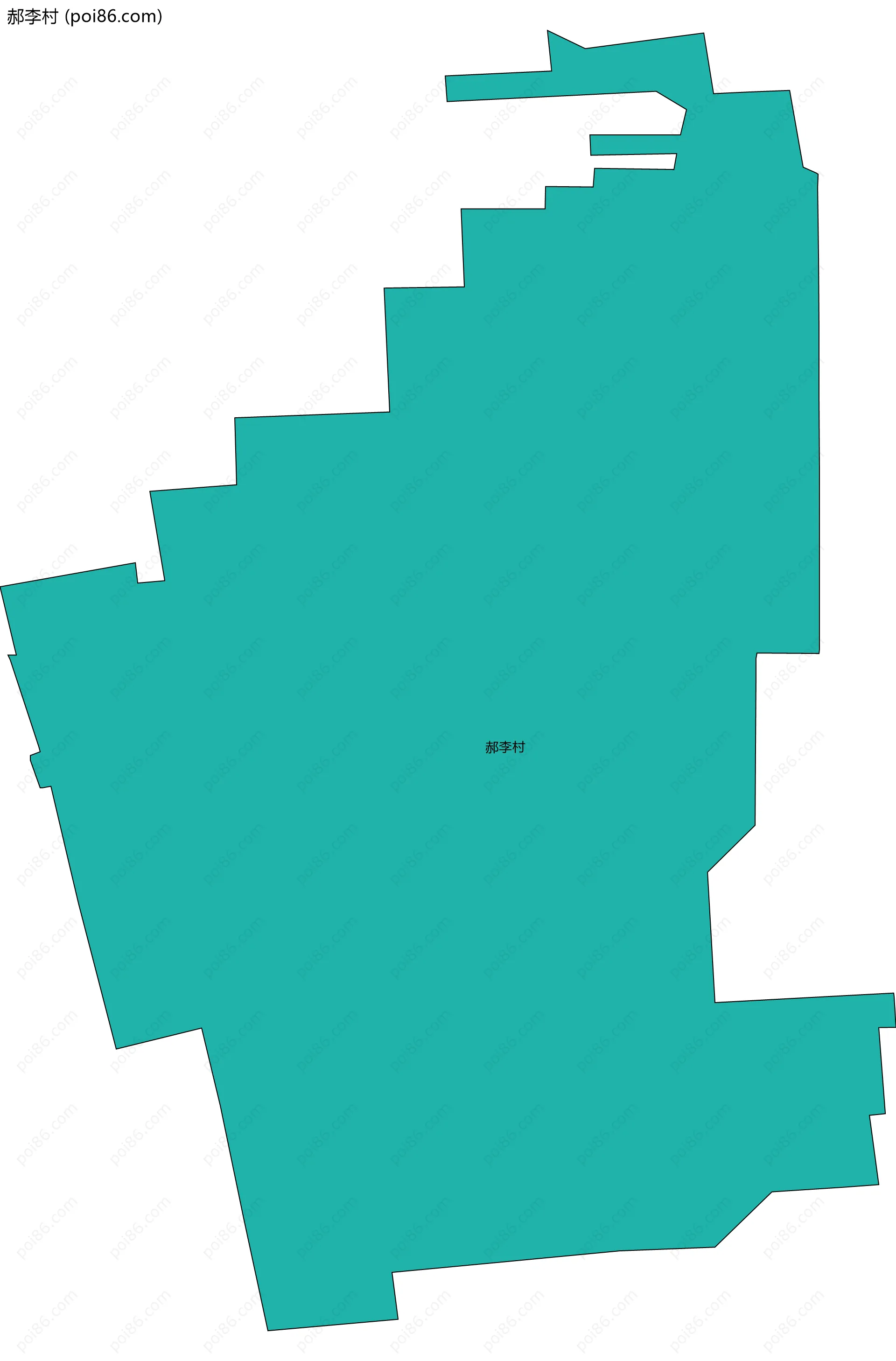 郝李村边界地图