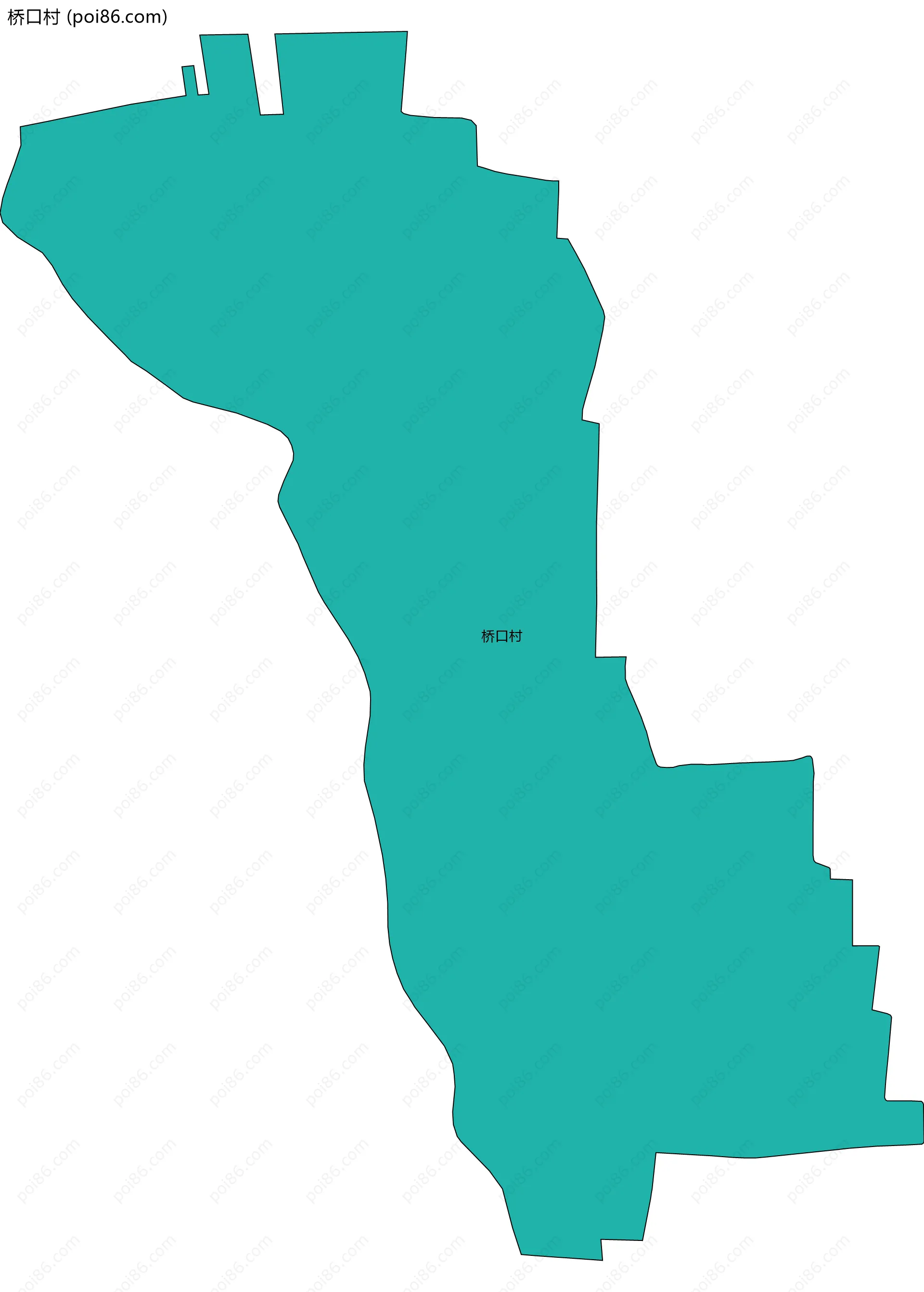 桥口村边界地图