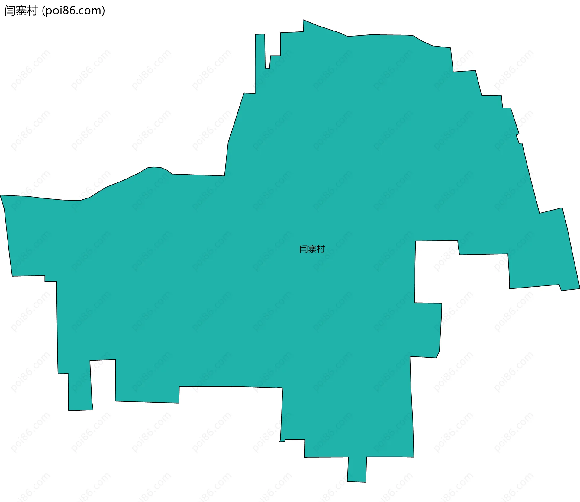 闫寨村边界地图