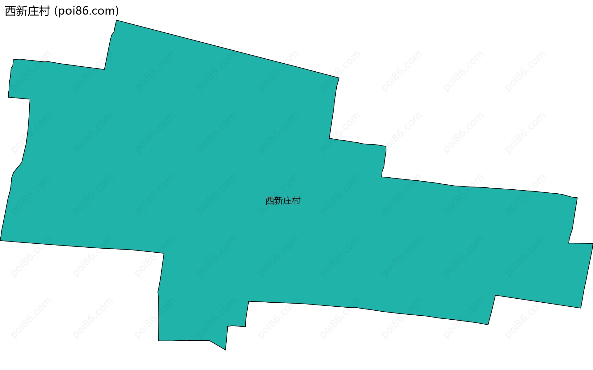 西新庄村边界地图