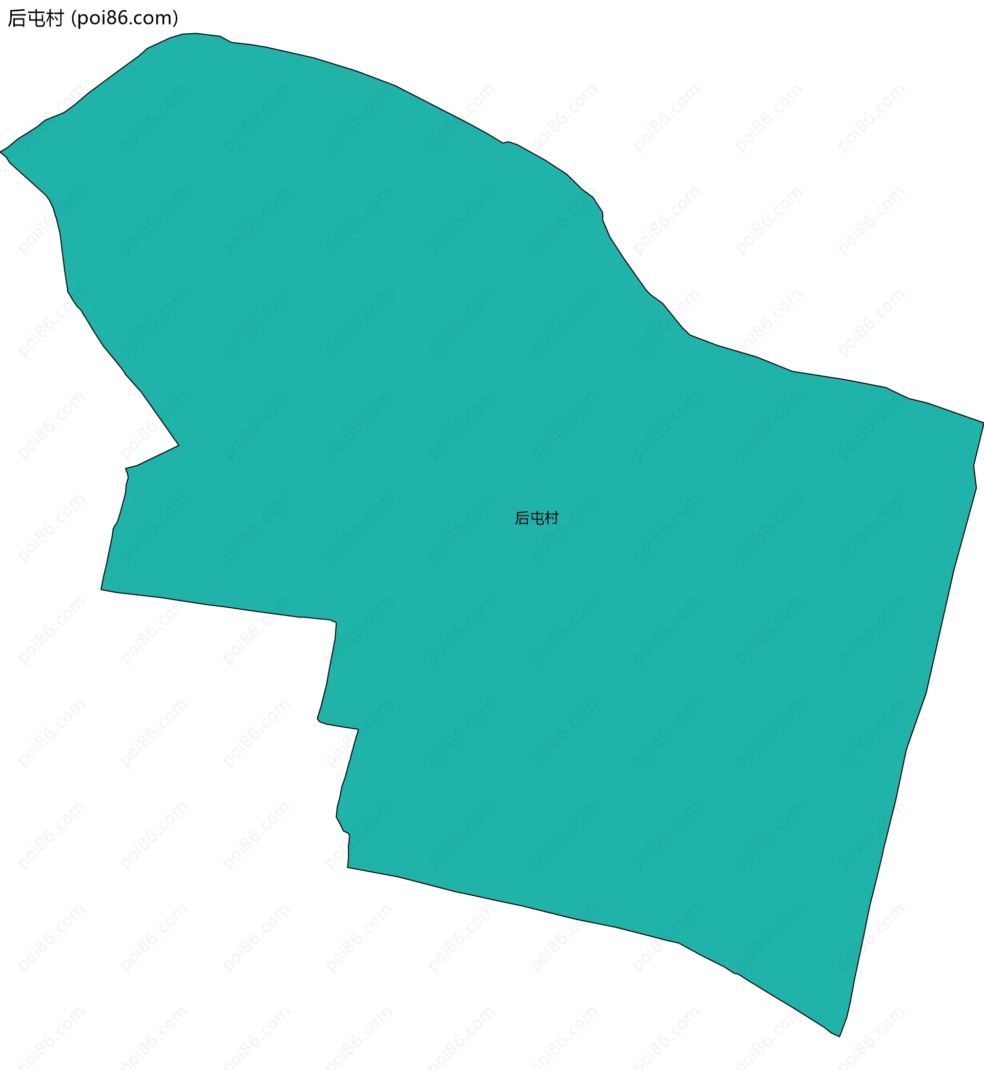 后屯村边界地图