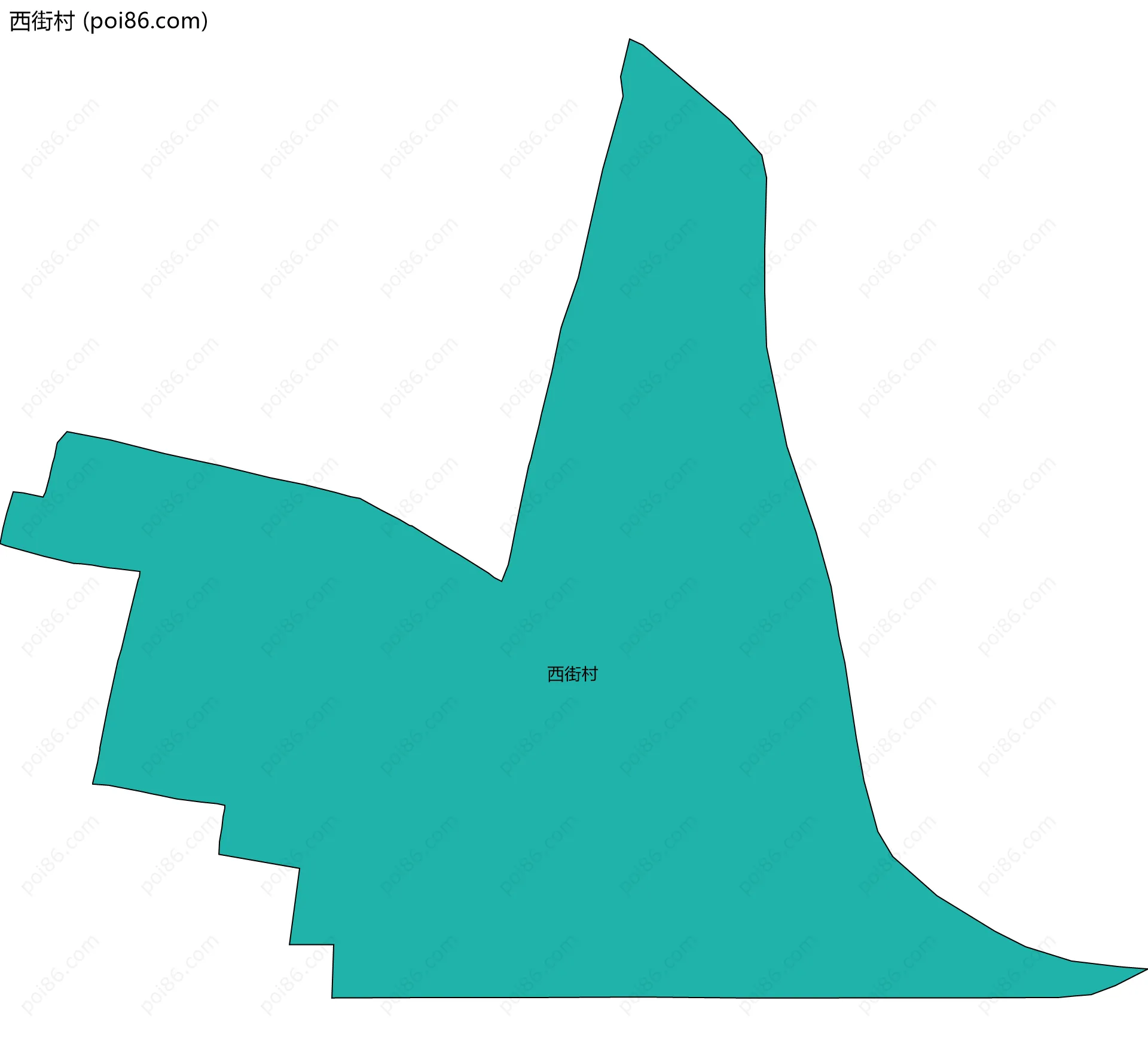 西街村边界地图
