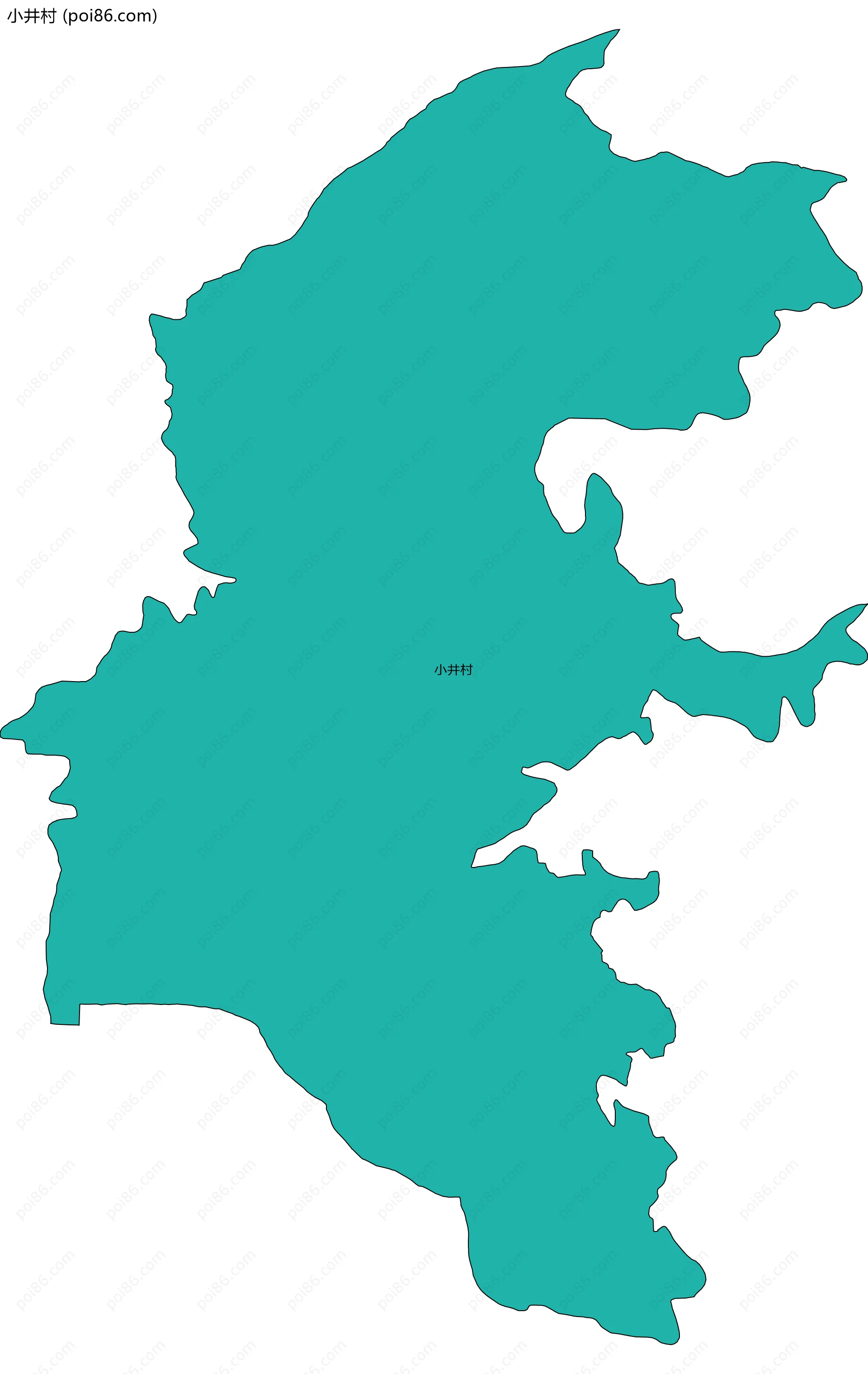 小井村边界地图