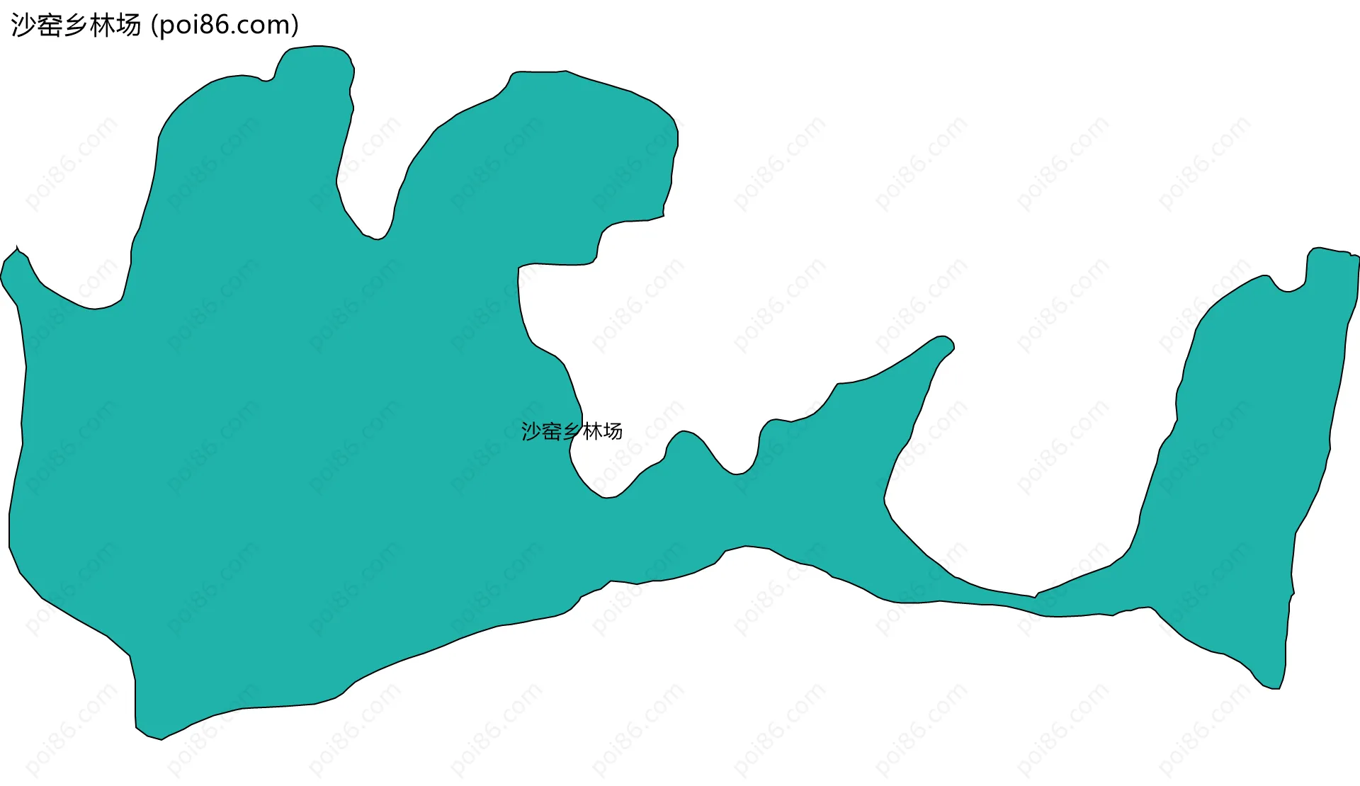 沙窑乡林场边界地图