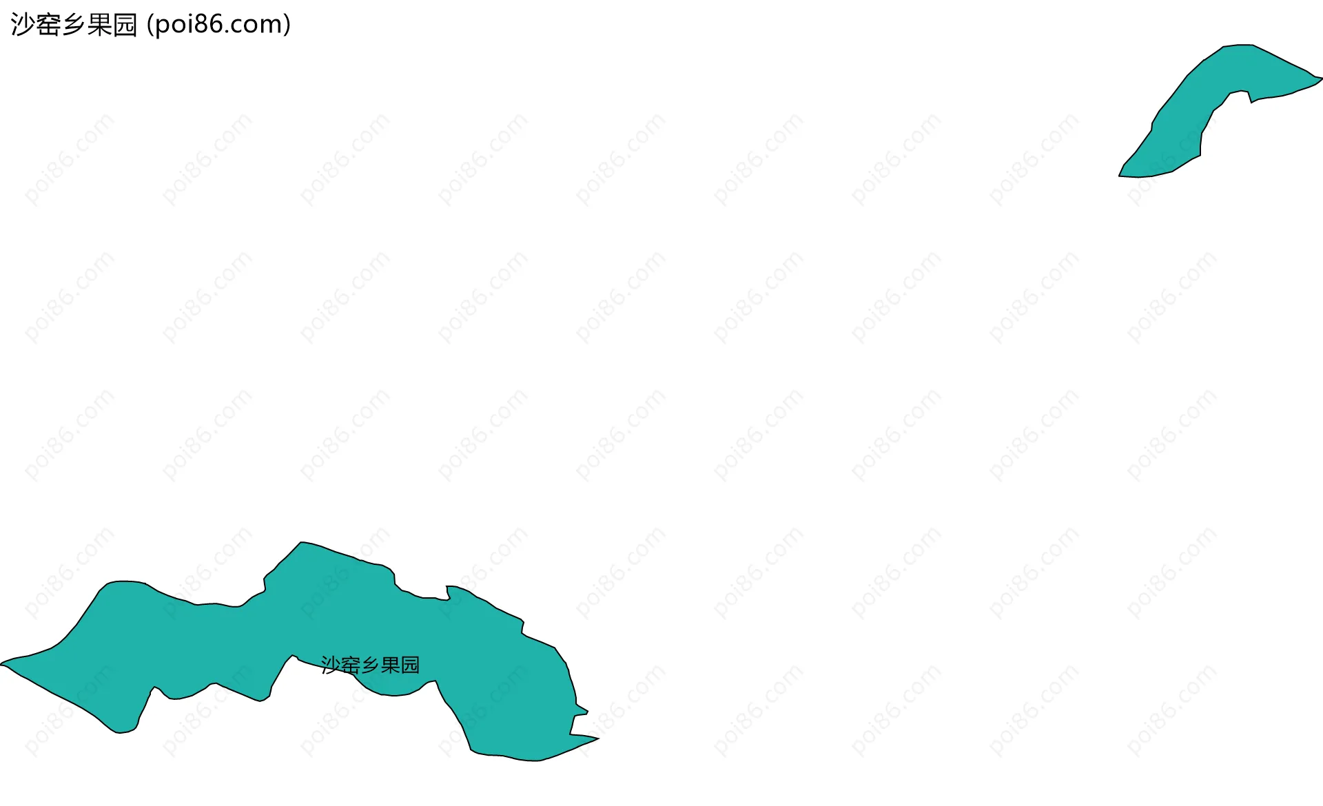 沙窑乡果园边界地图