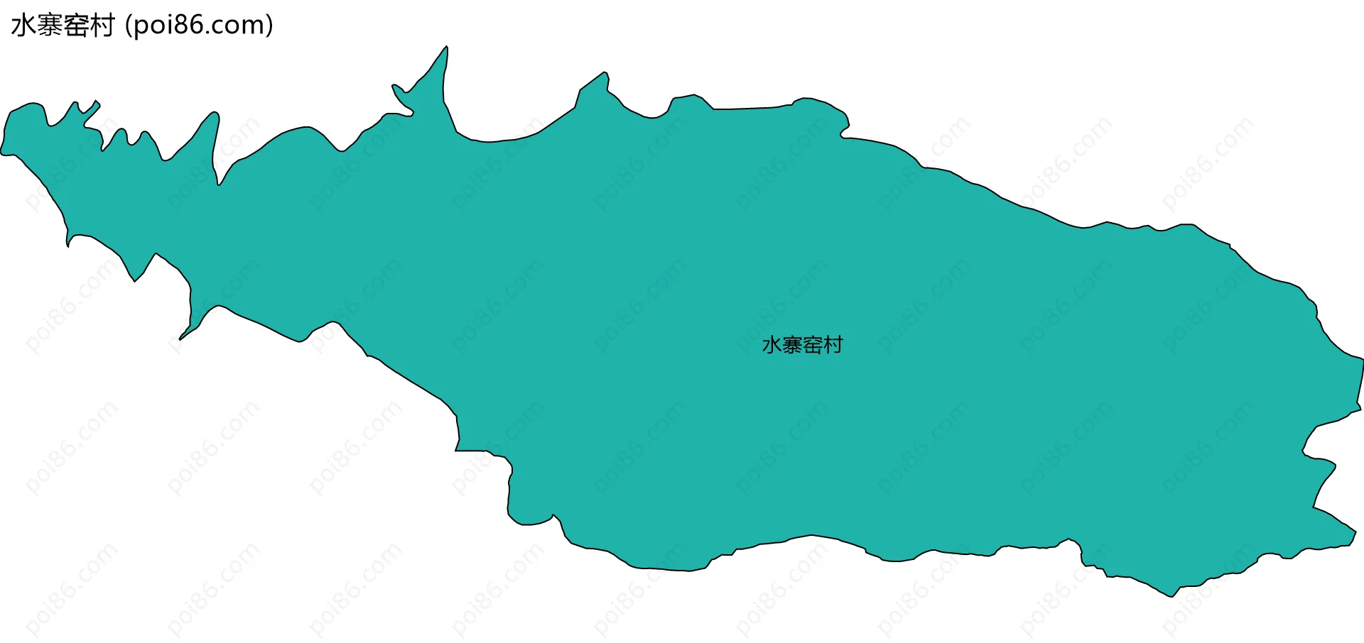 水寨窑村边界地图
