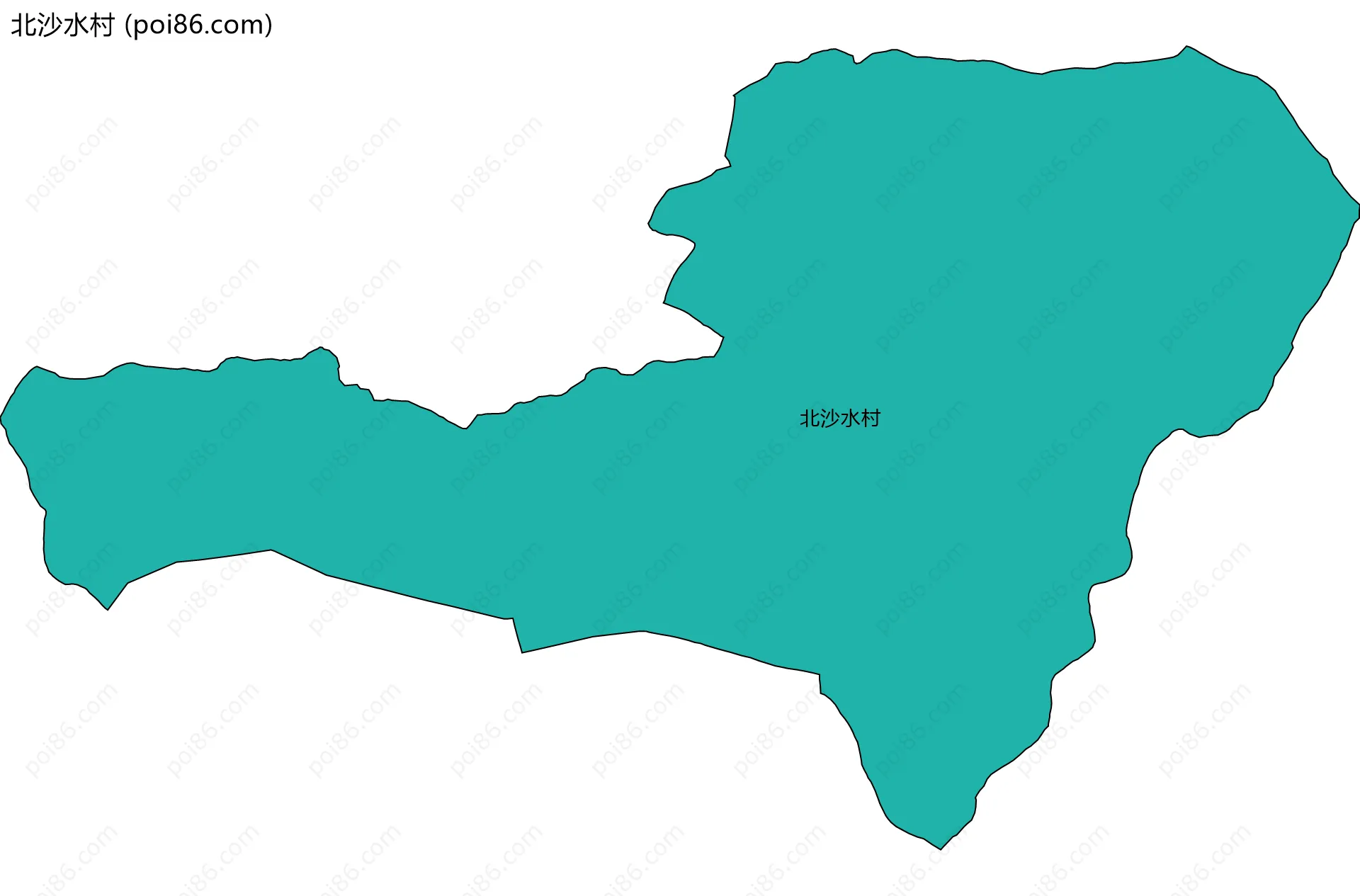 北沙水村边界地图