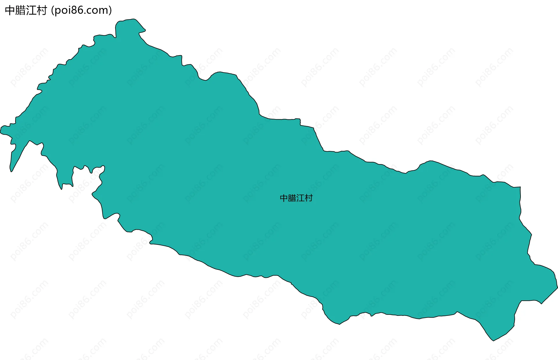 中腊江村边界地图