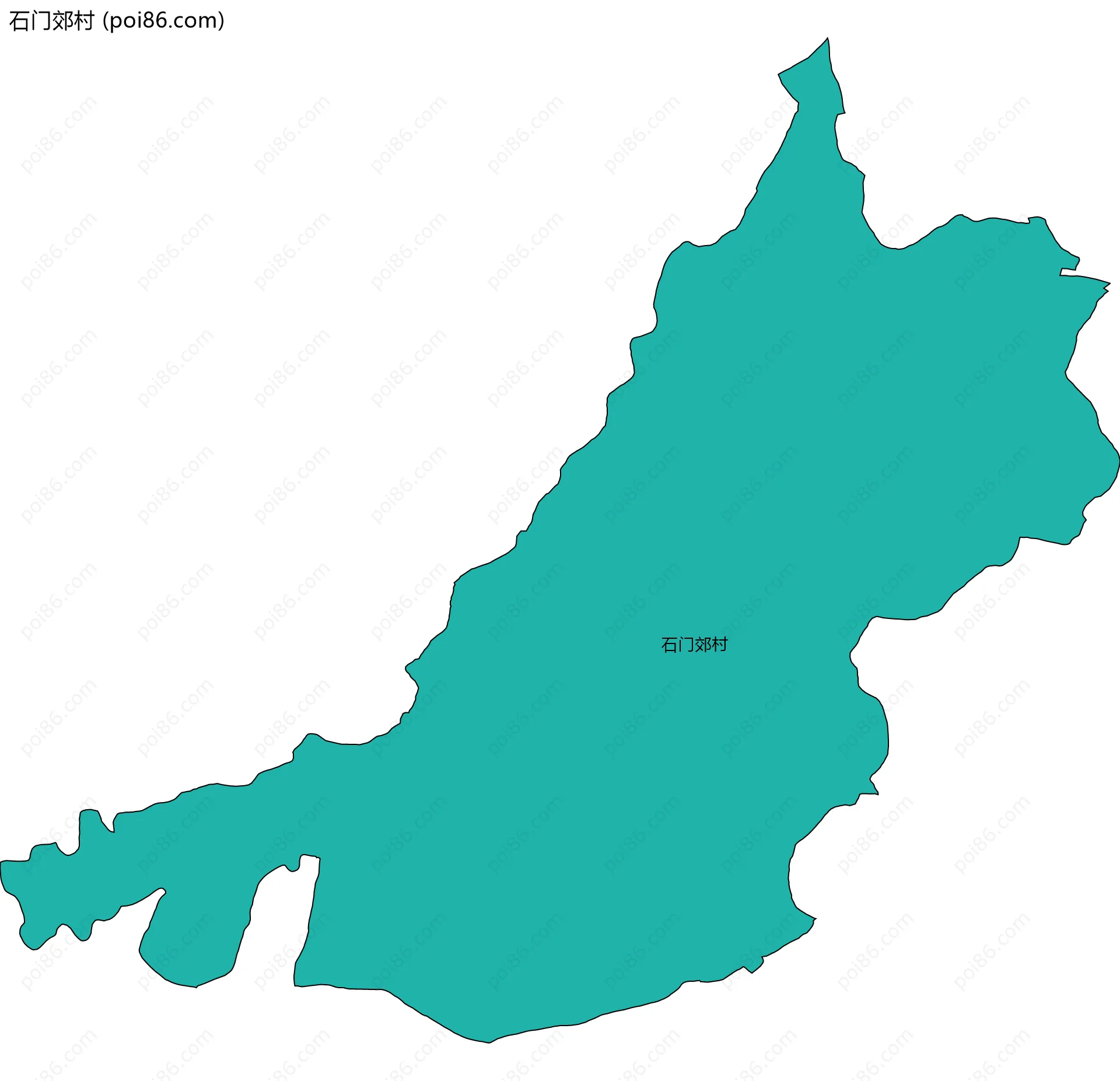 石门郊村边界地图