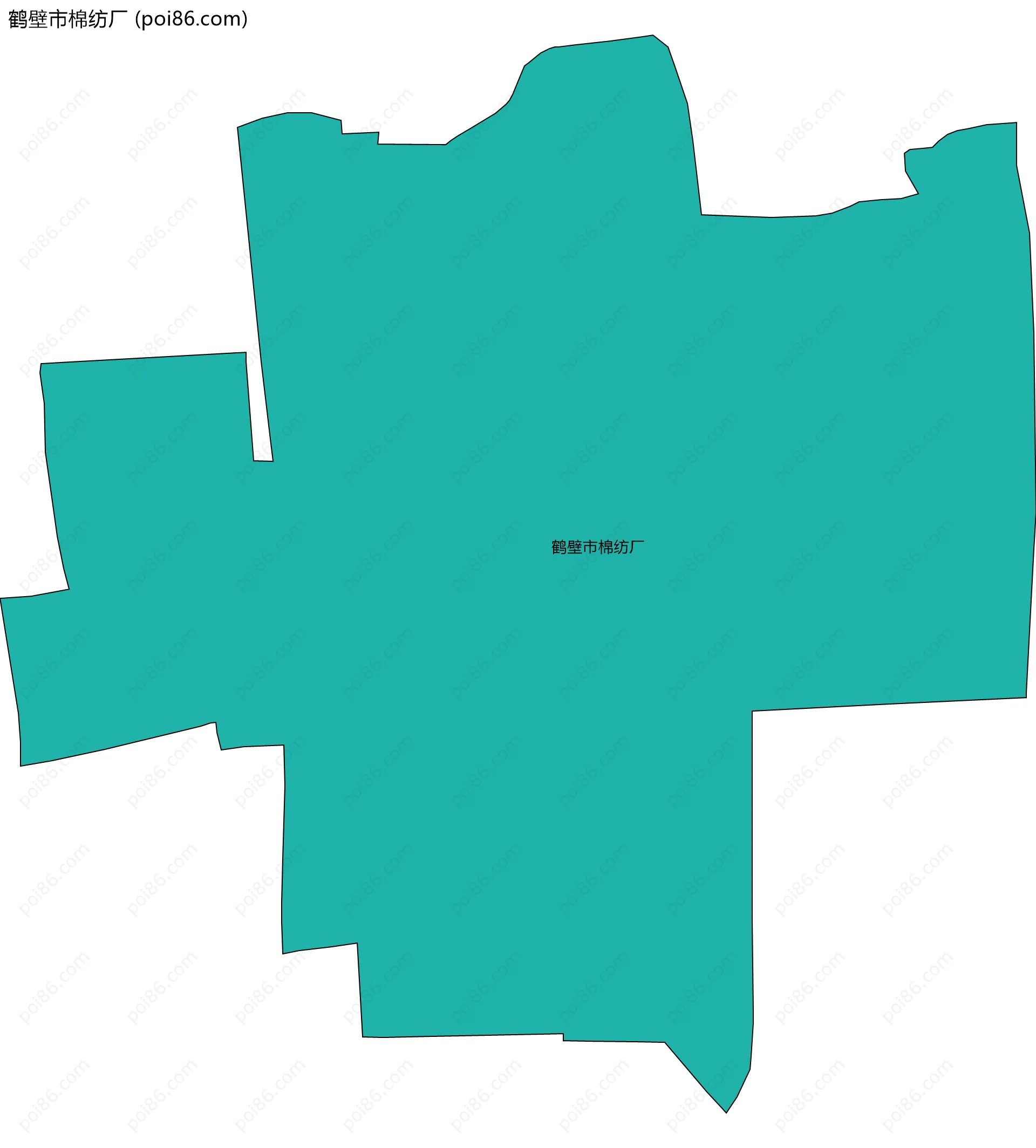 鹤壁市棉纺厂边界地图