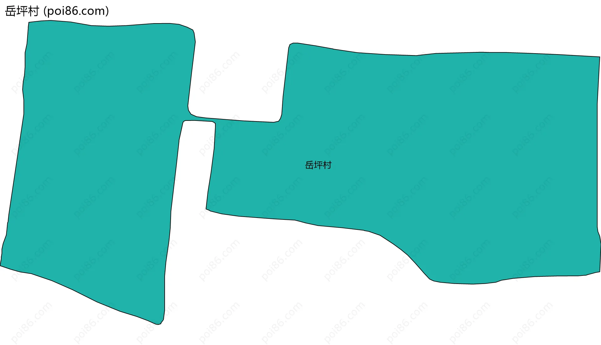 岳坪村边界地图