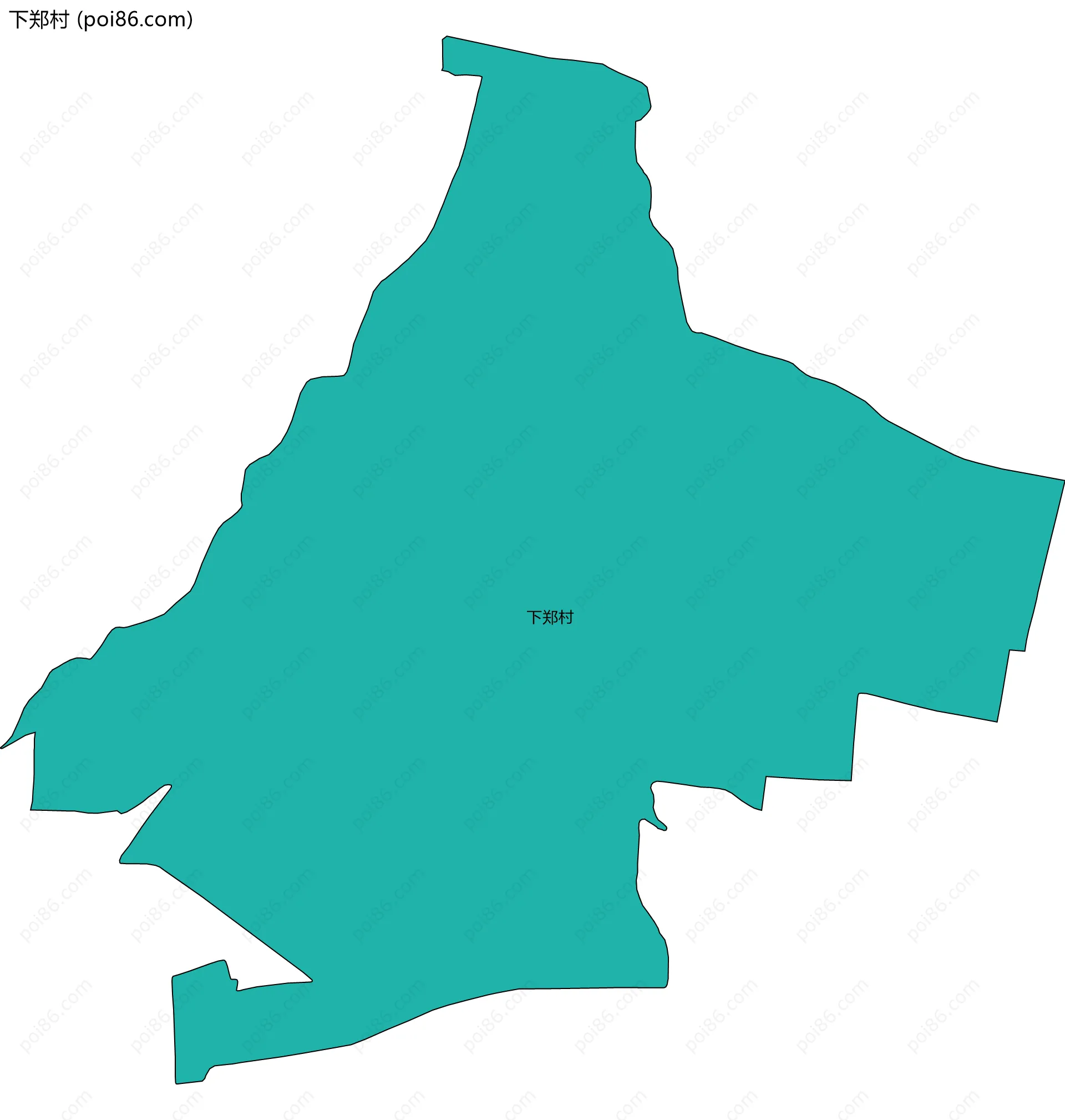 下郑村边界地图