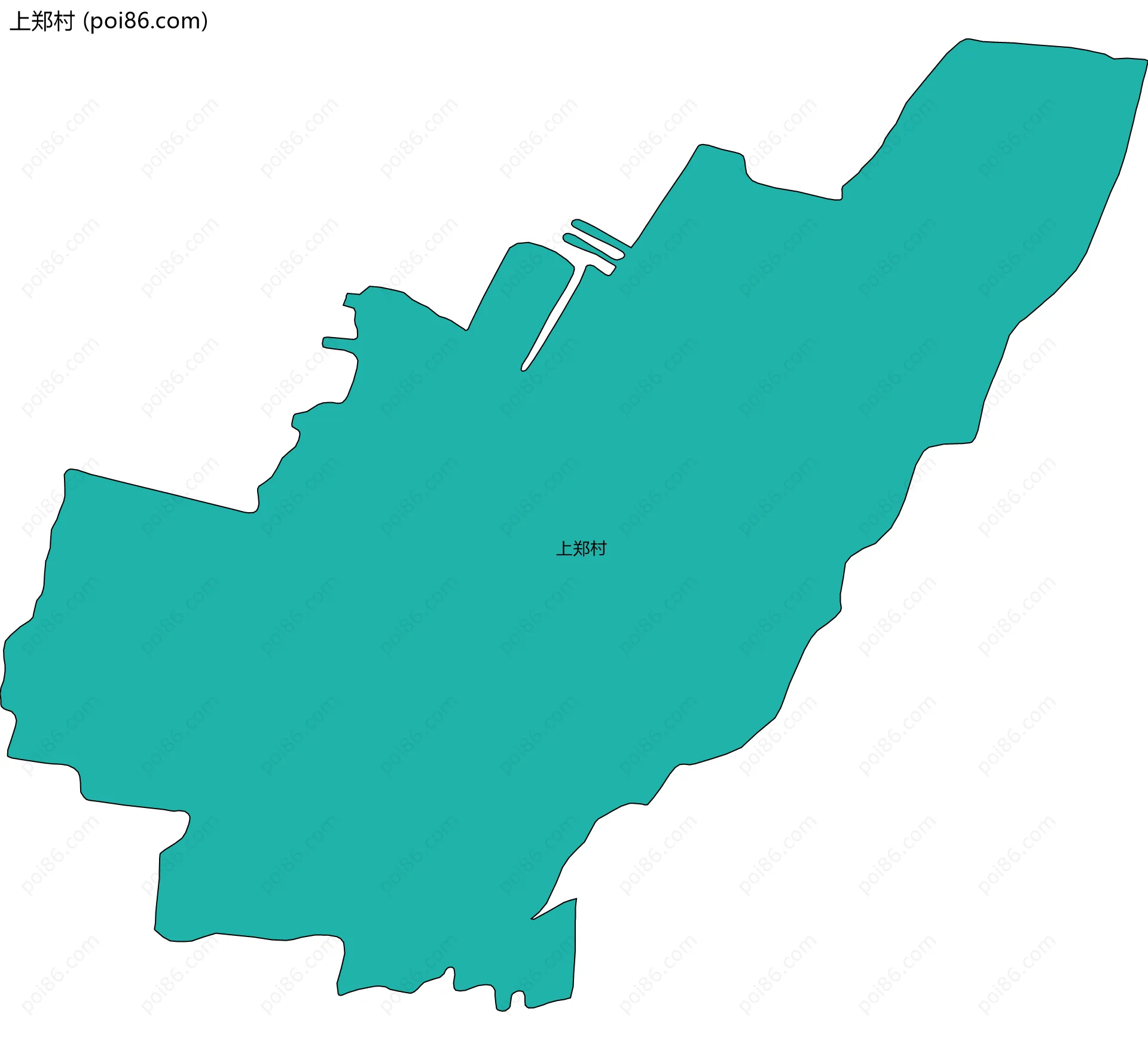 上郑村边界地图