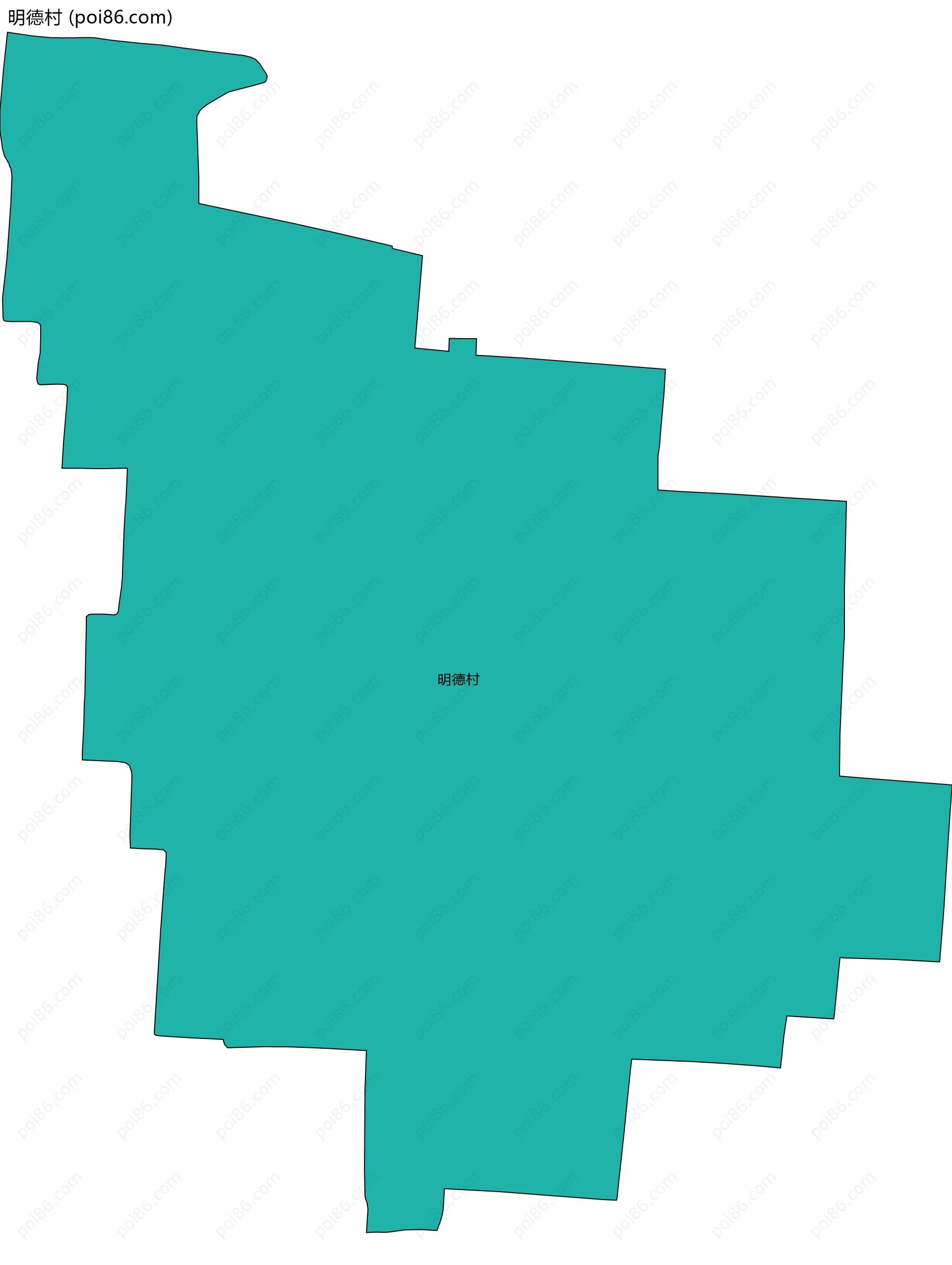 明德村边界地图