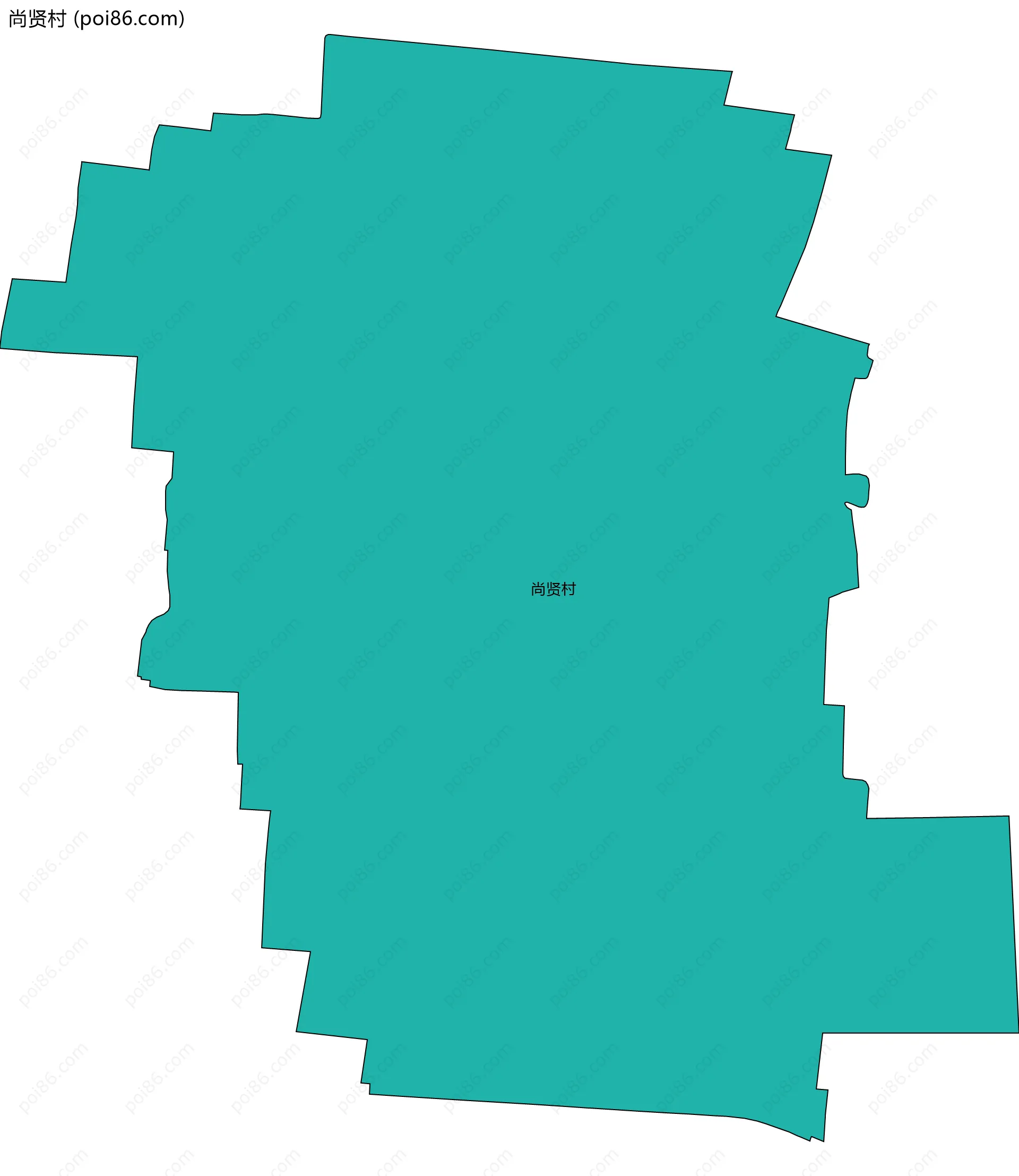尚贤村边界地图