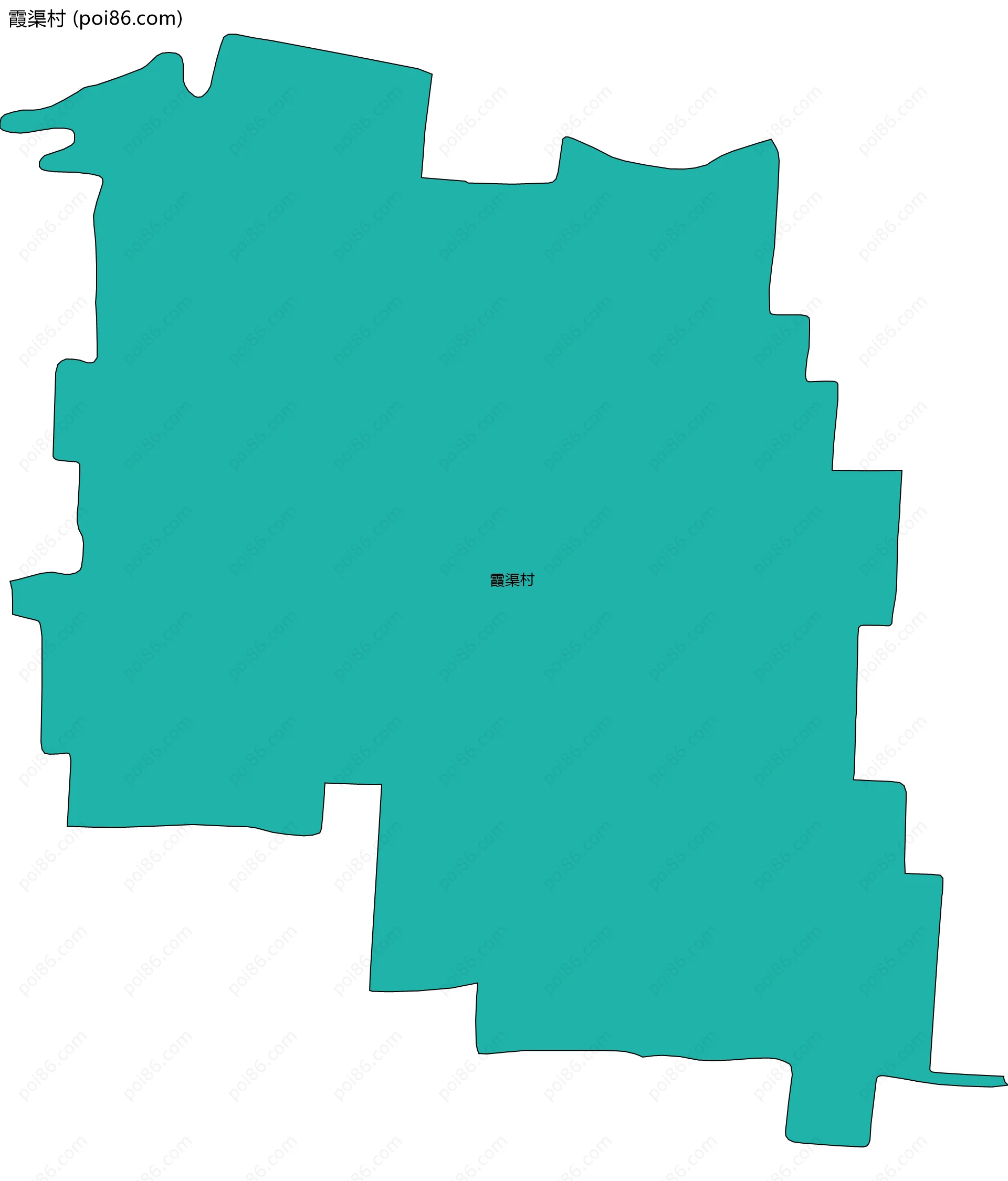 霞渠村边界地图