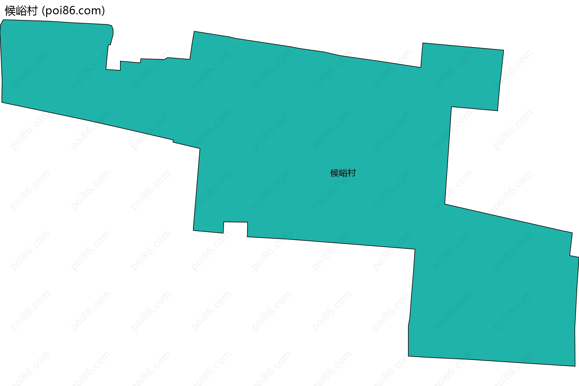 候峪村边界地图