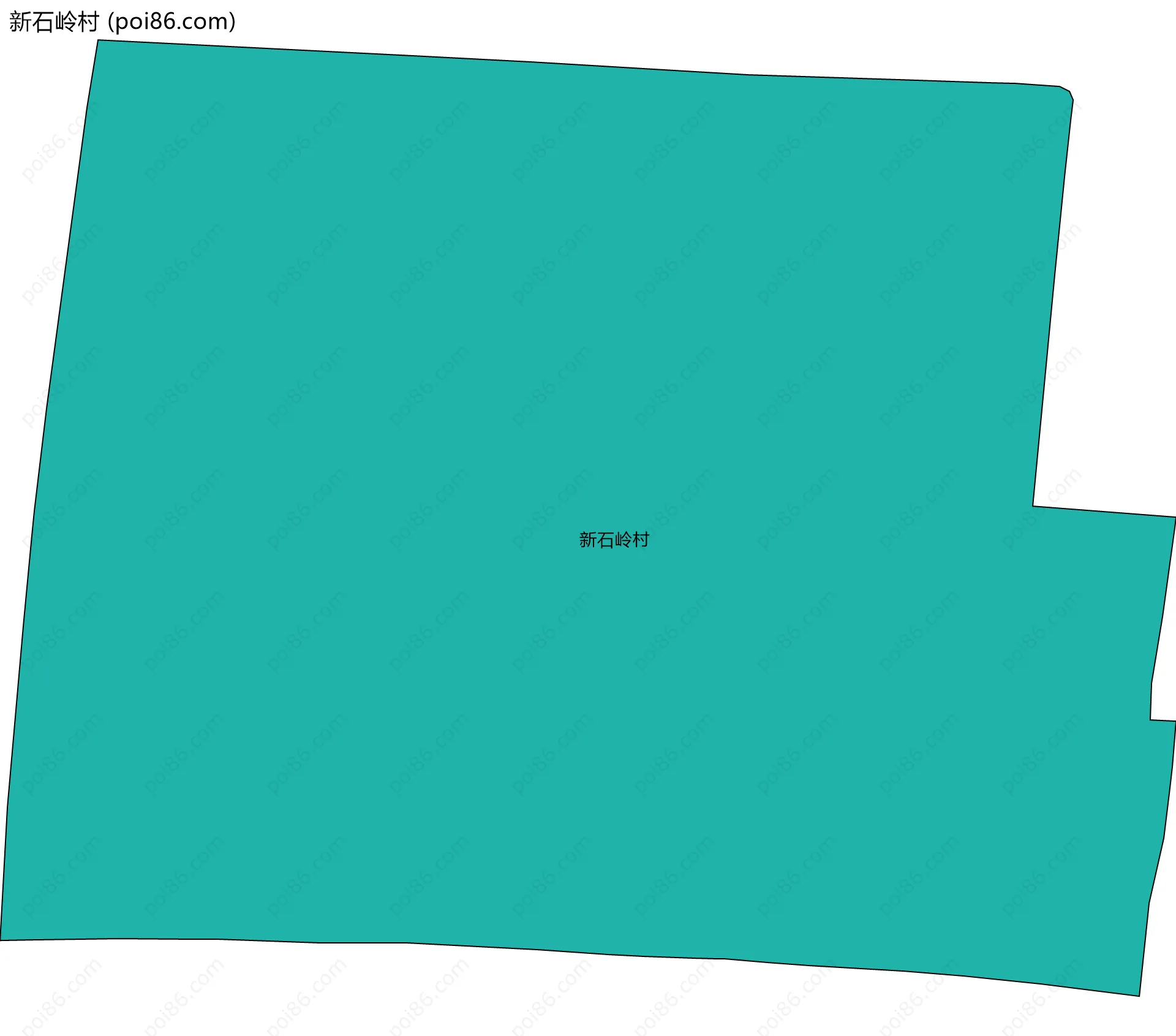 新石岭村边界地图