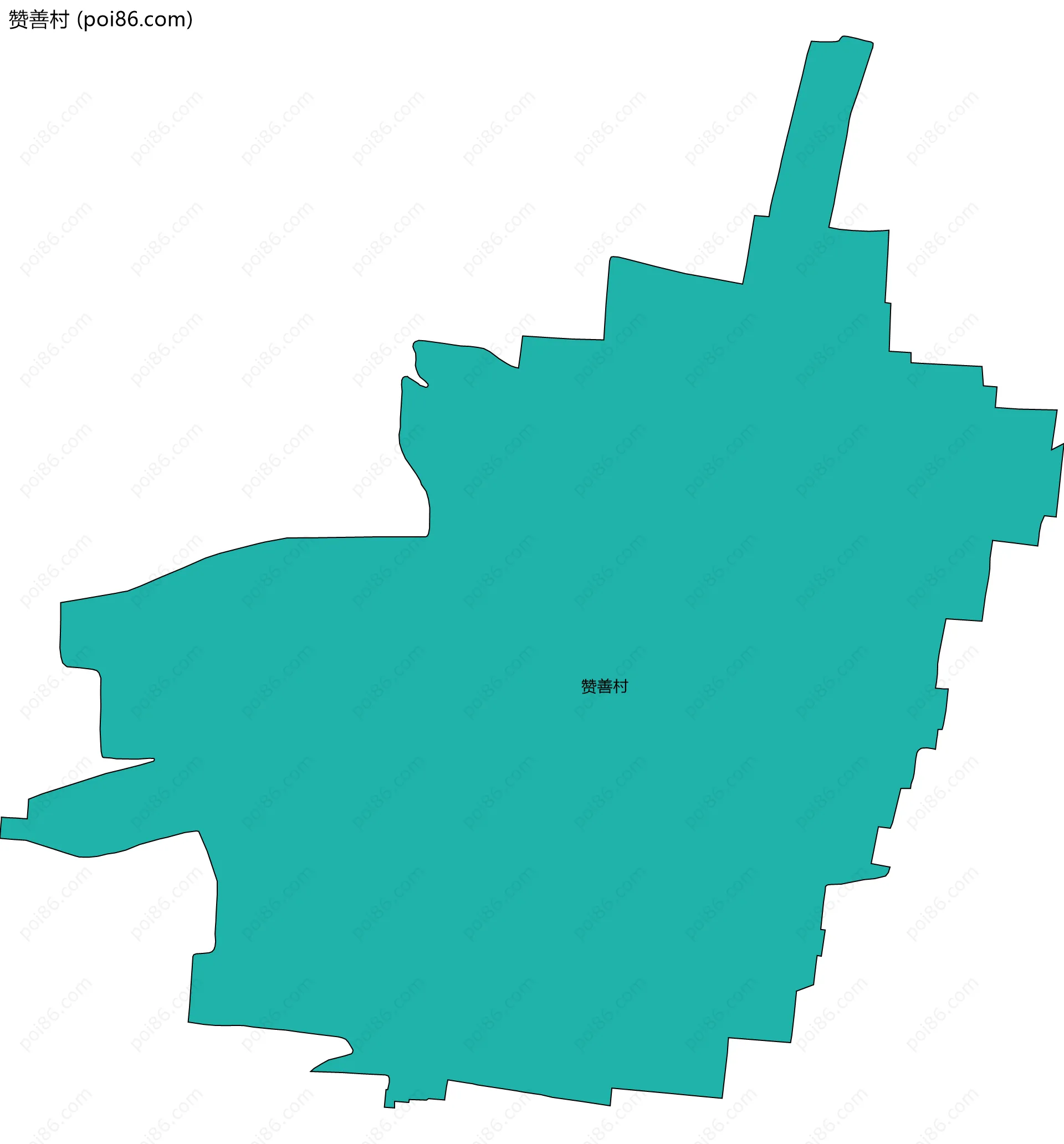 赞善村边界地图