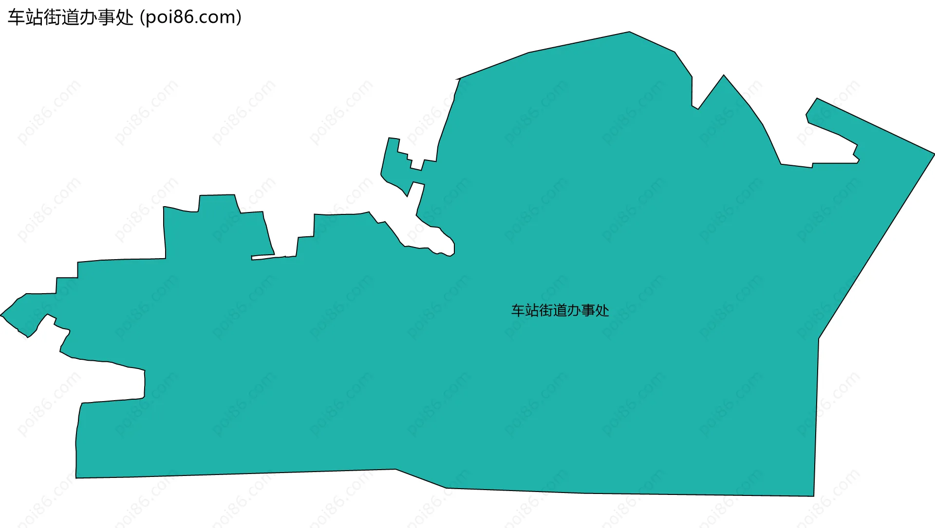 车站街道办事处边界地图