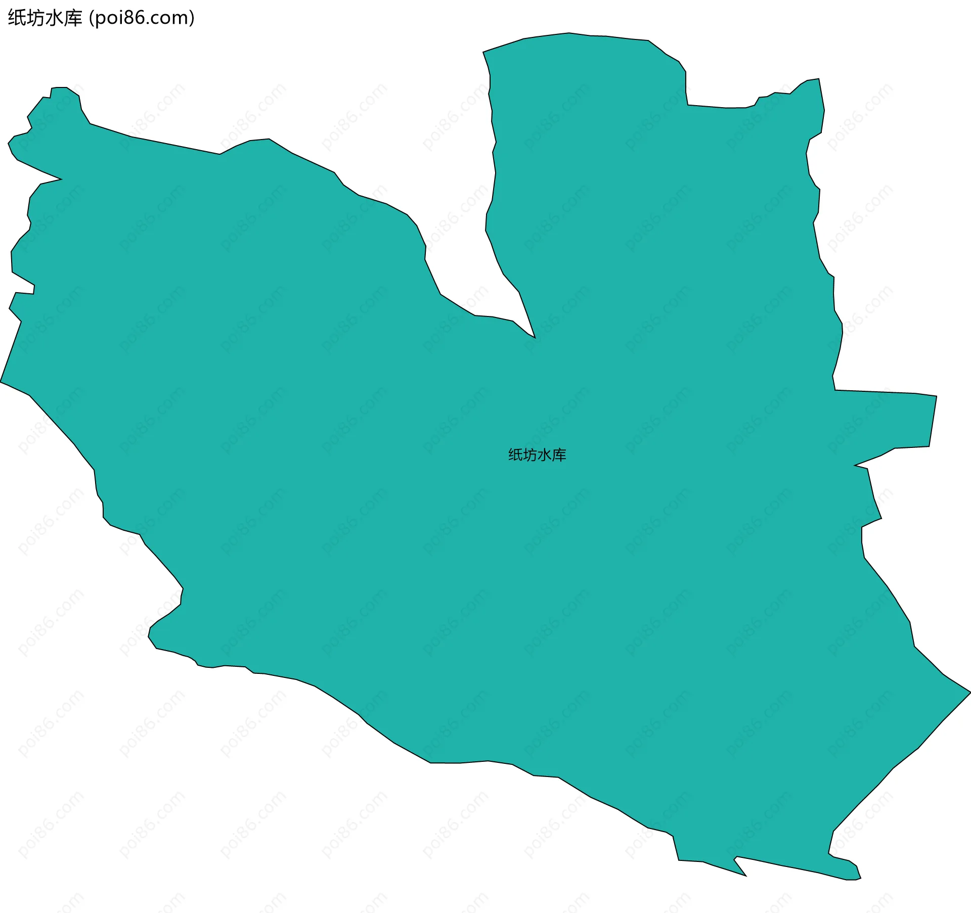 纸坊水库边界地图
