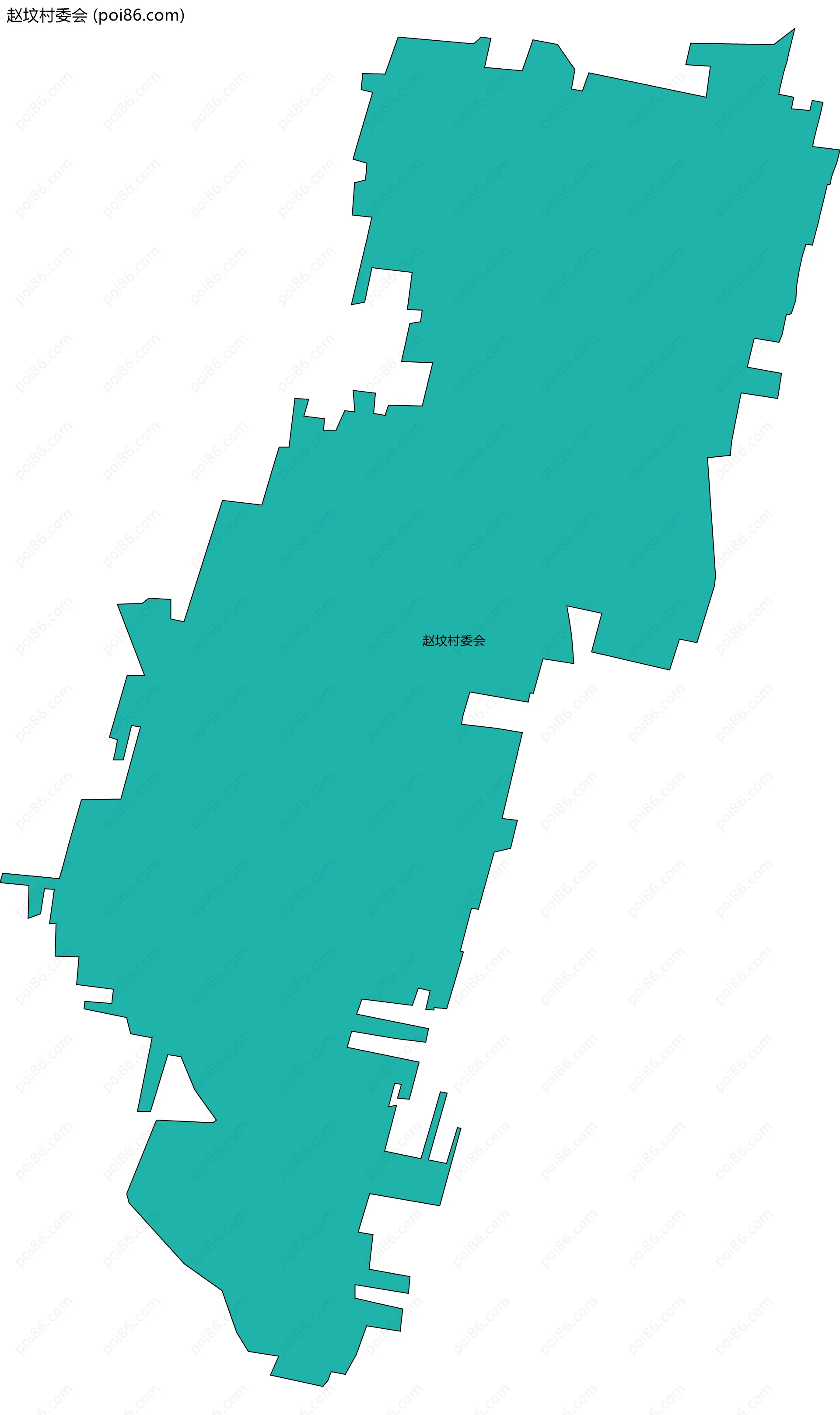 赵坟村委会边界地图