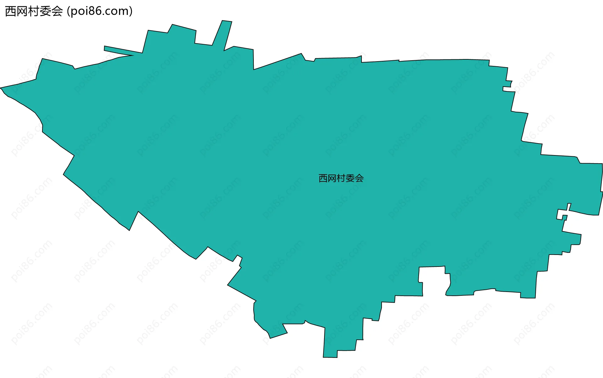 西网村委会边界地图