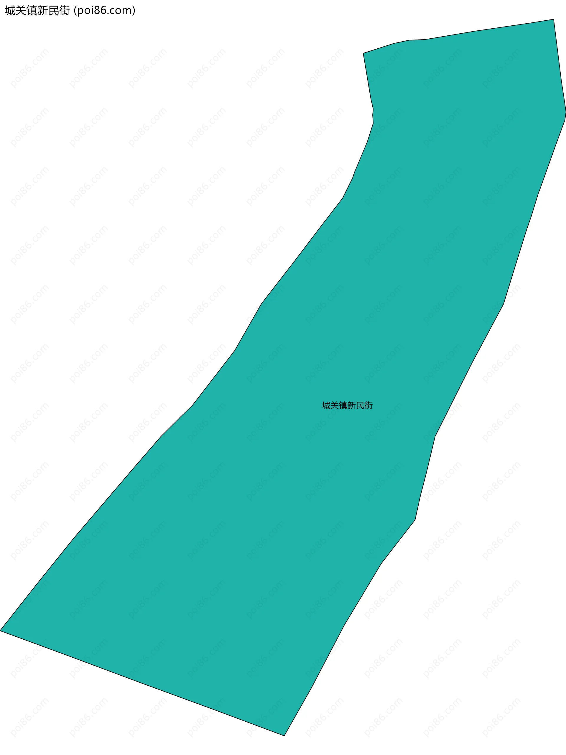 城关镇新民街边界地图