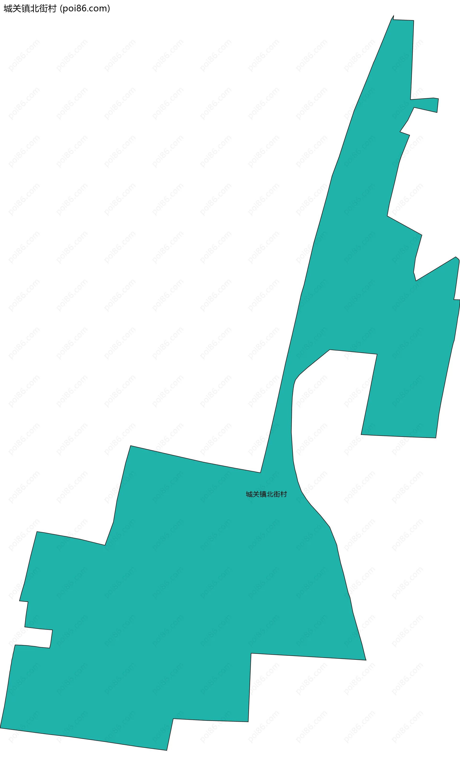 城关镇北街村边界地图