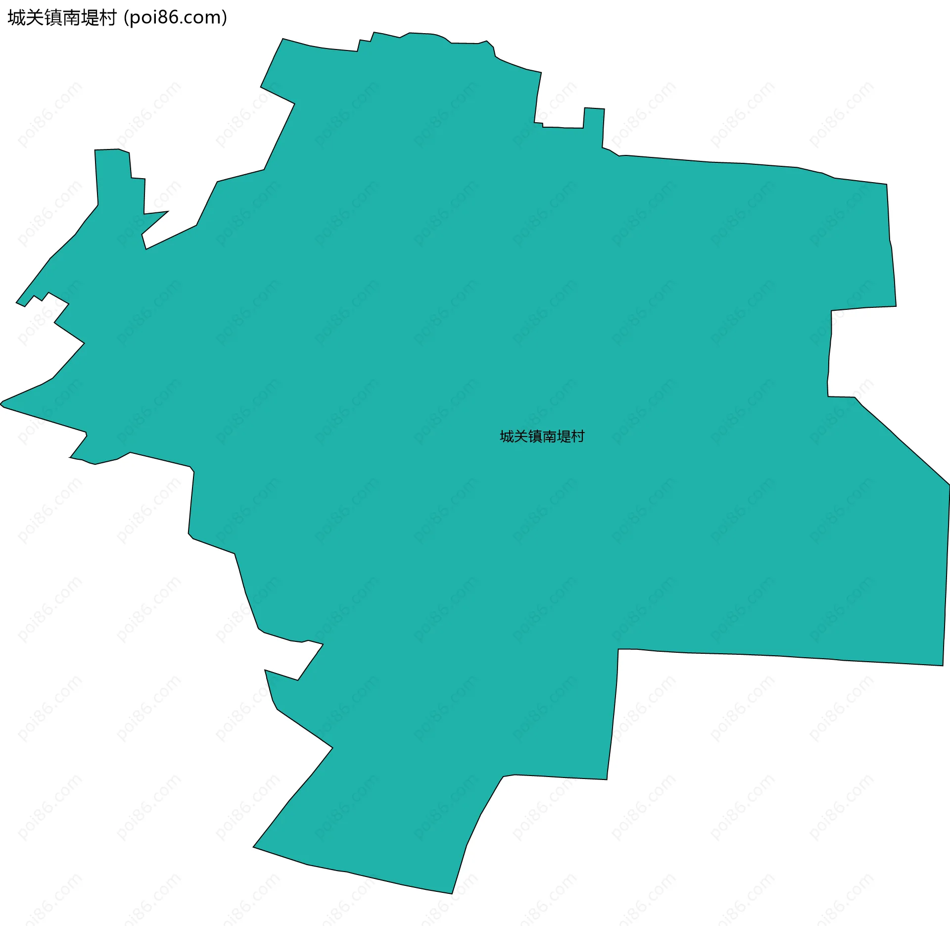 城关镇南堤村边界地图