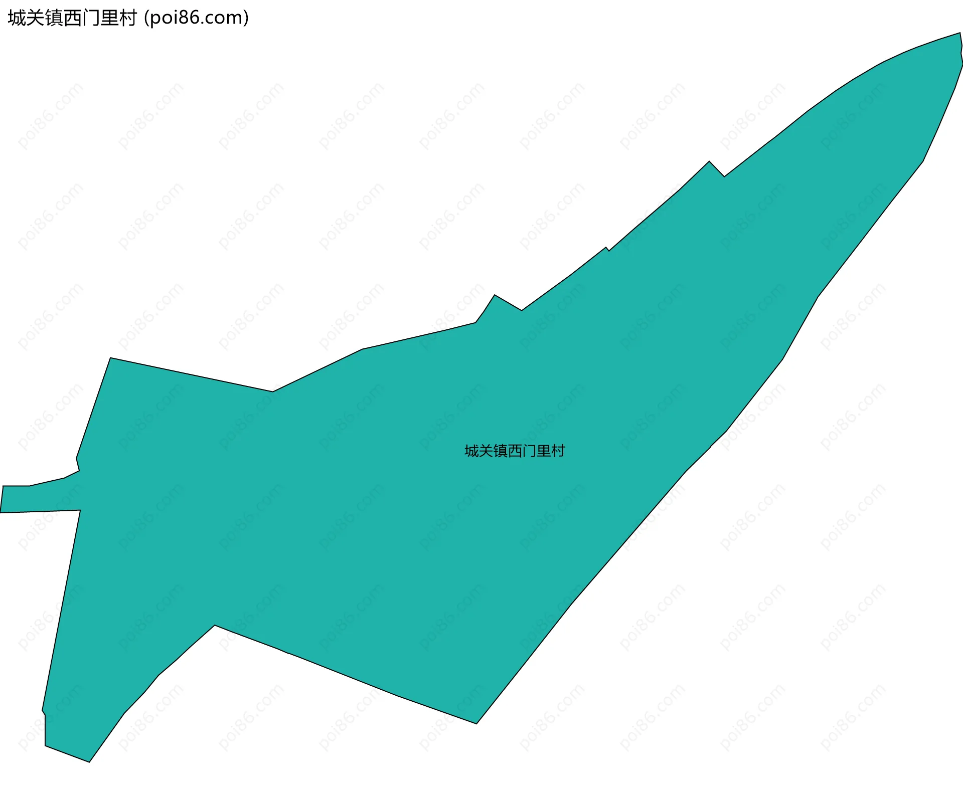 城关镇西门里村边界地图
