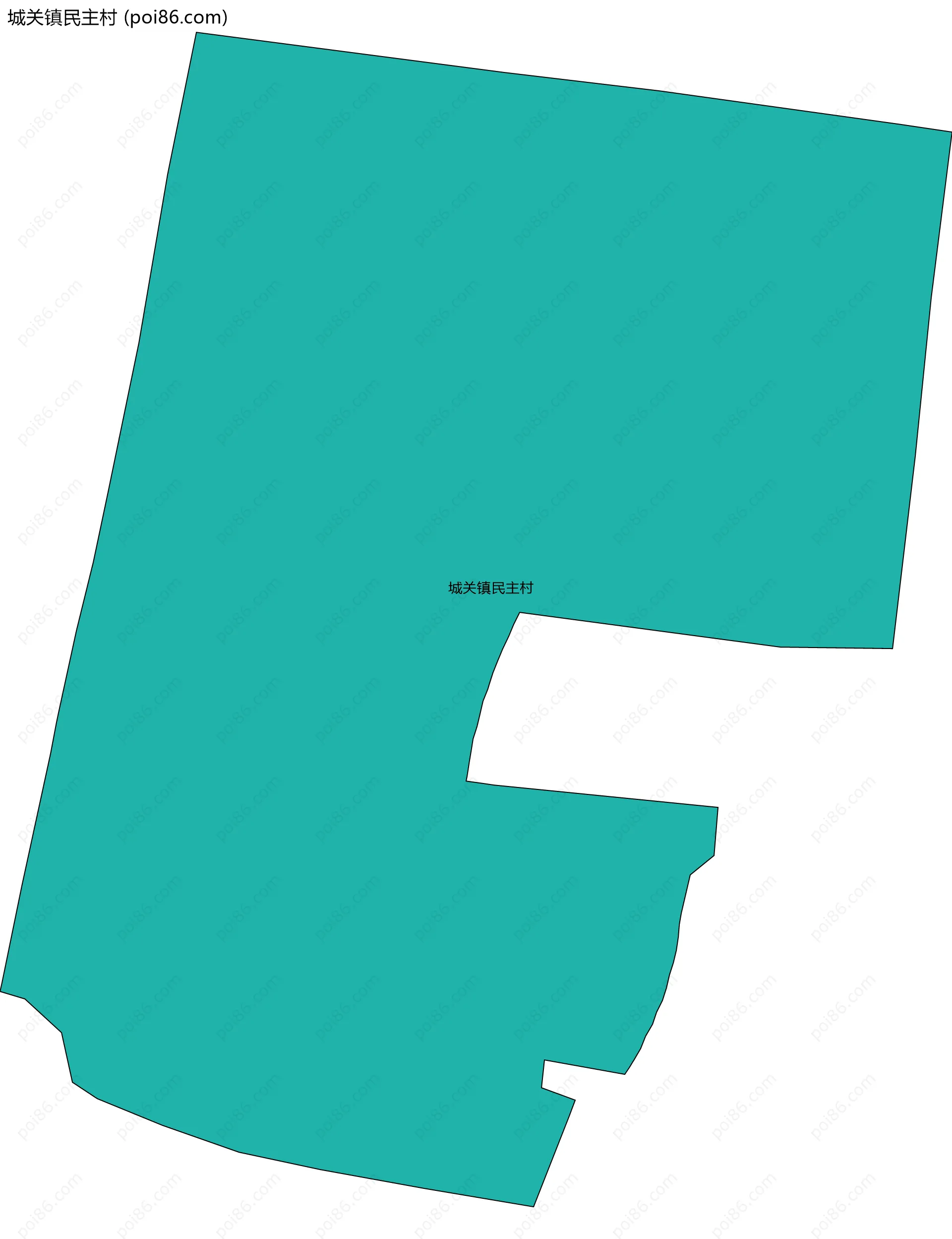 城关镇民主村边界地图