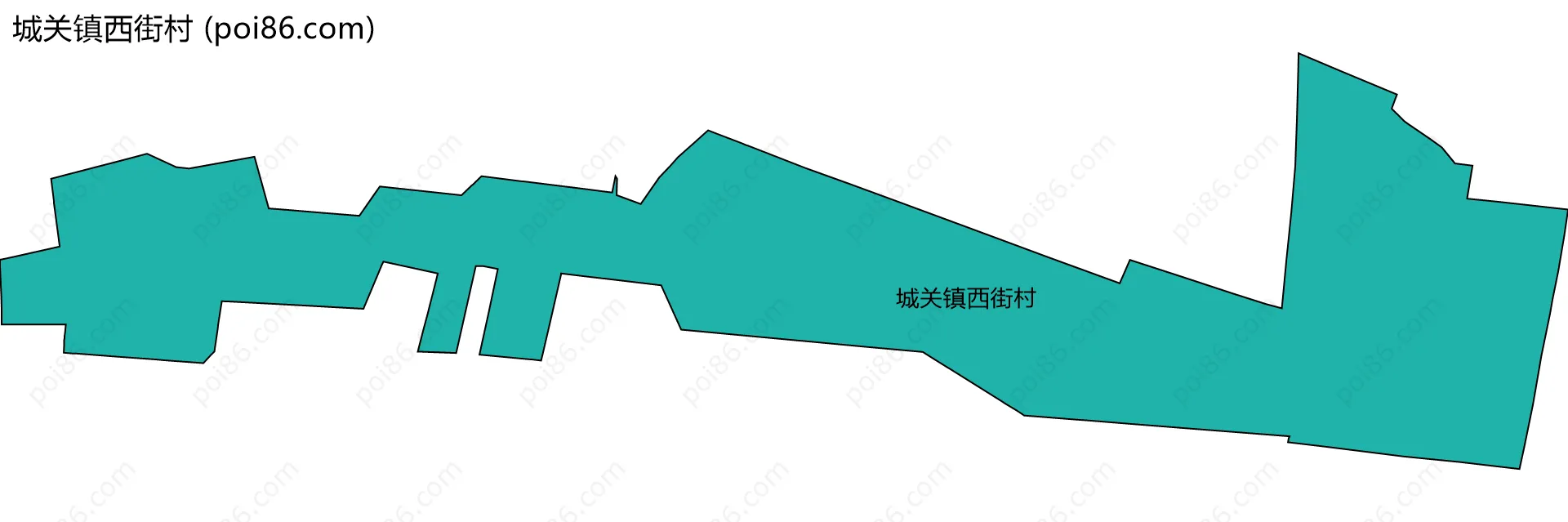 城关镇西街村边界地图