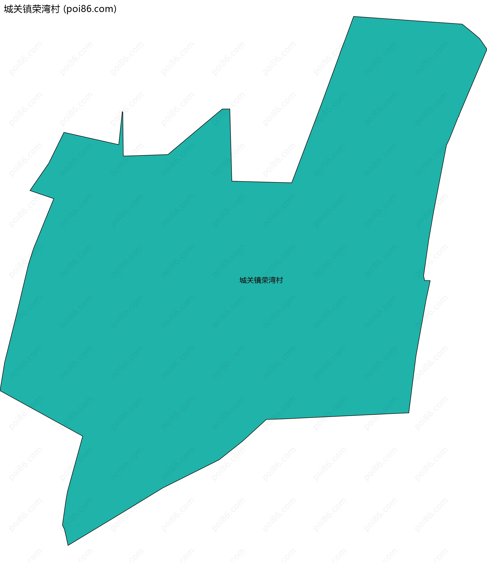 城关镇荣湾村边界地图