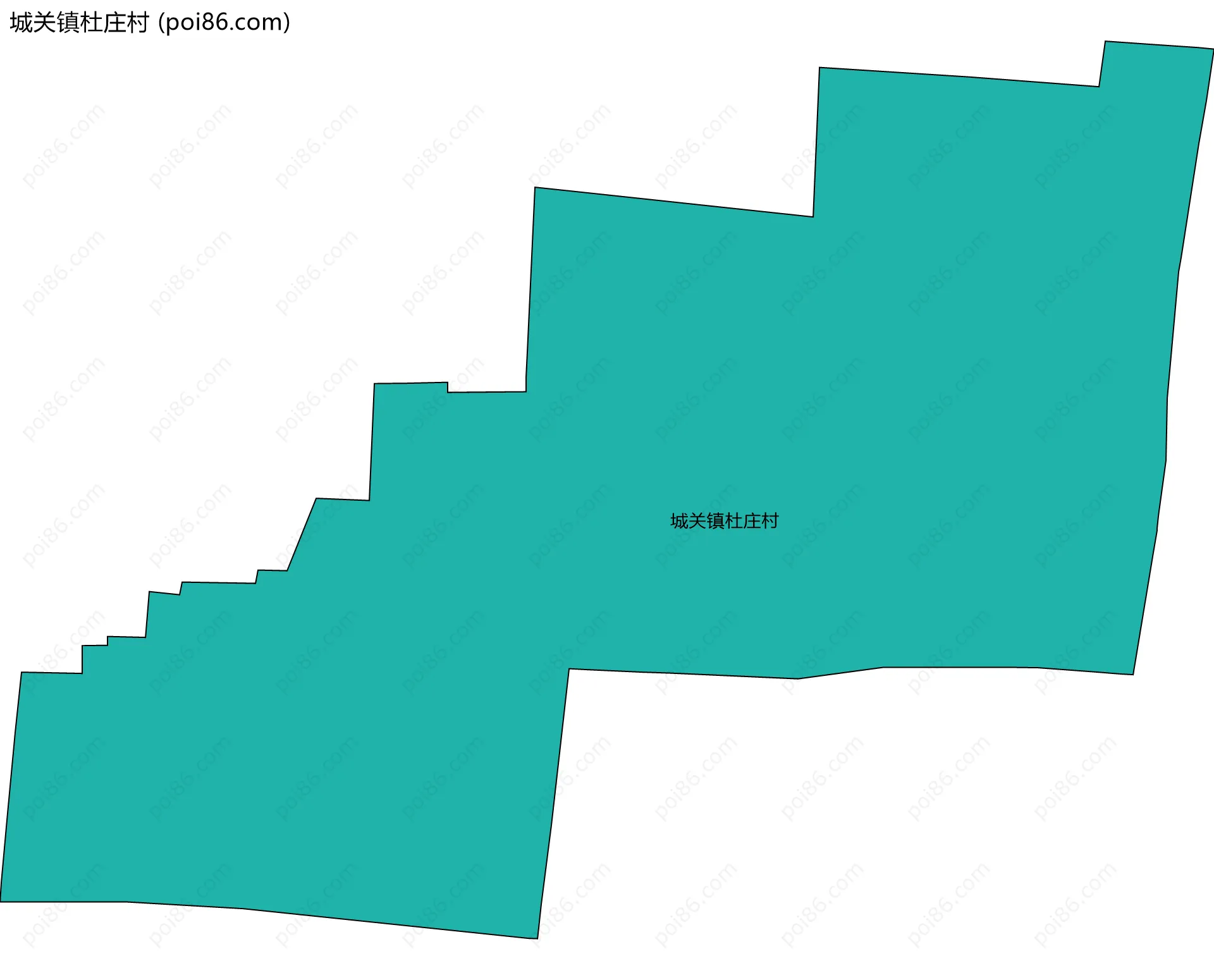 城关镇杜庄村边界地图