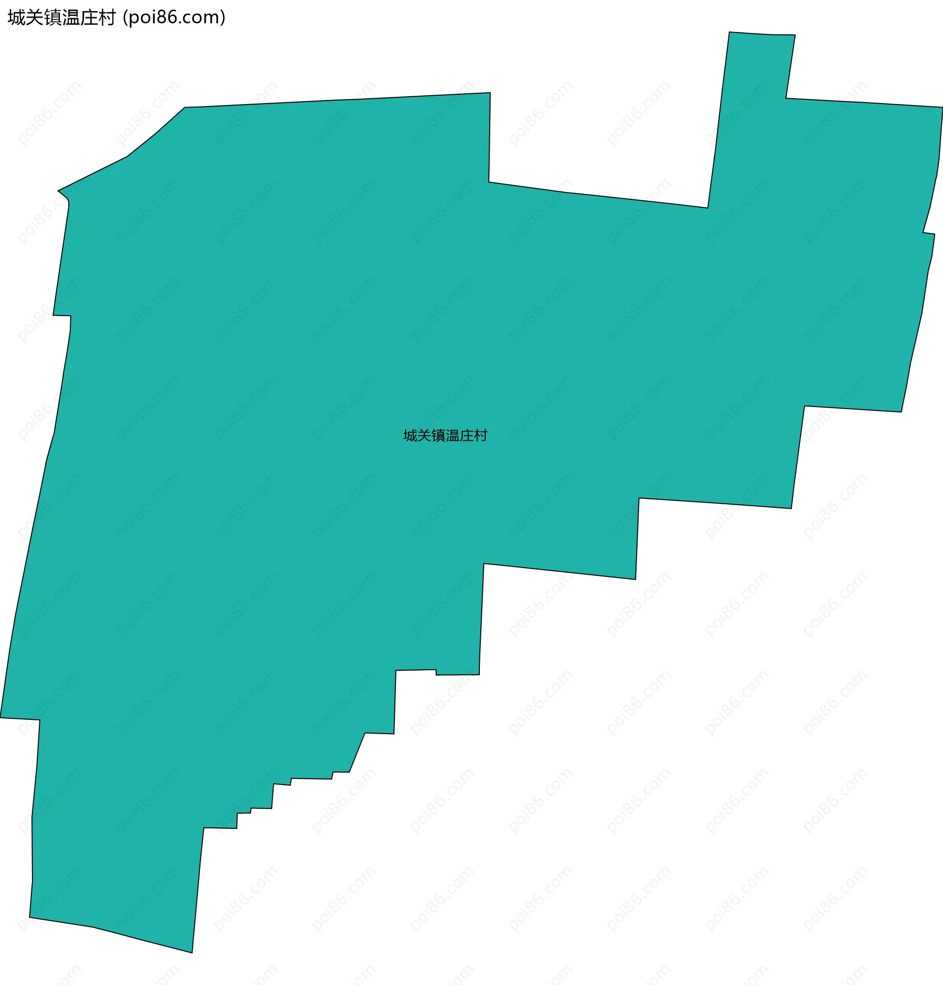 城关镇温庄村边界地图