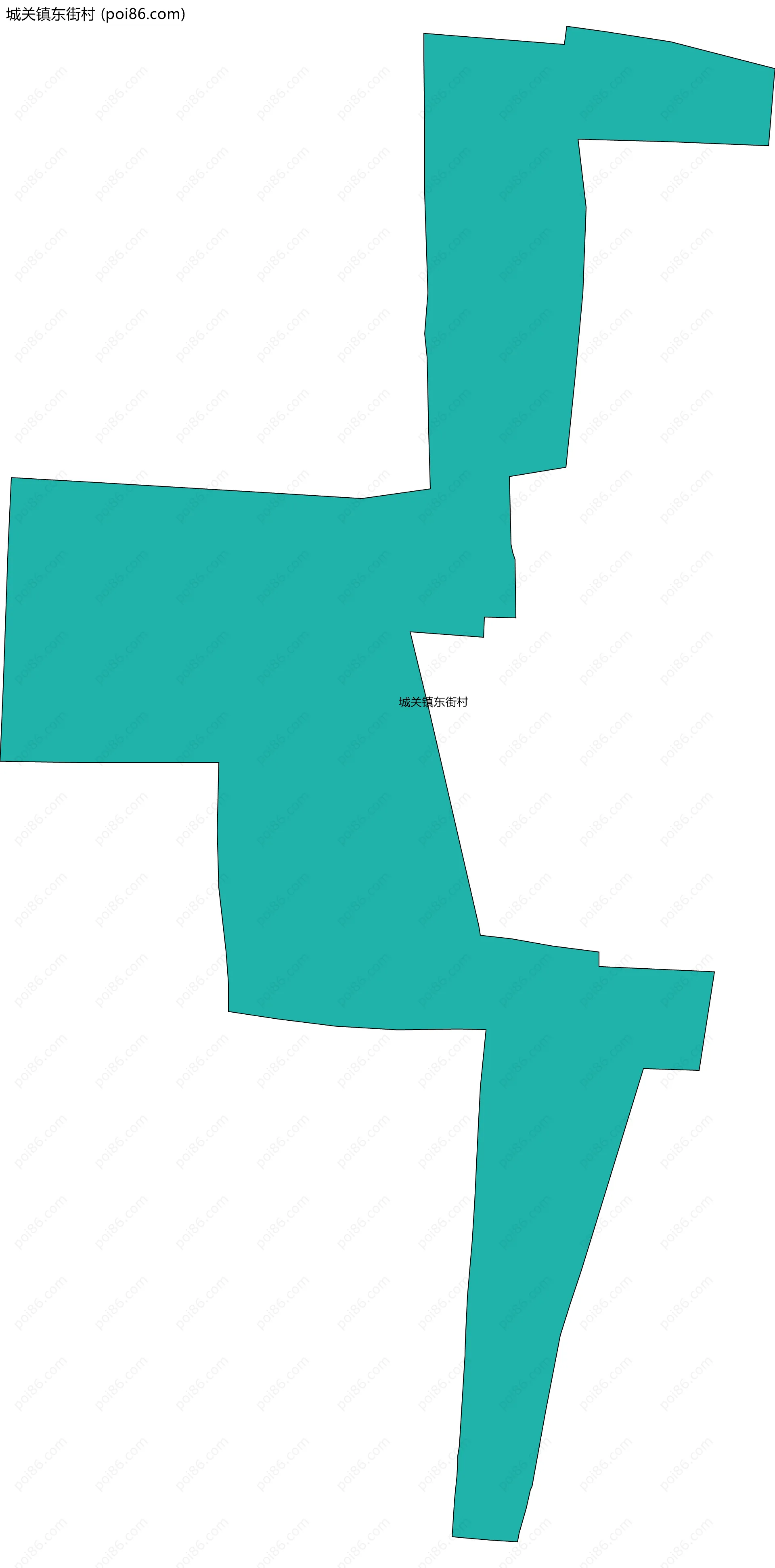 城关镇东街村边界地图