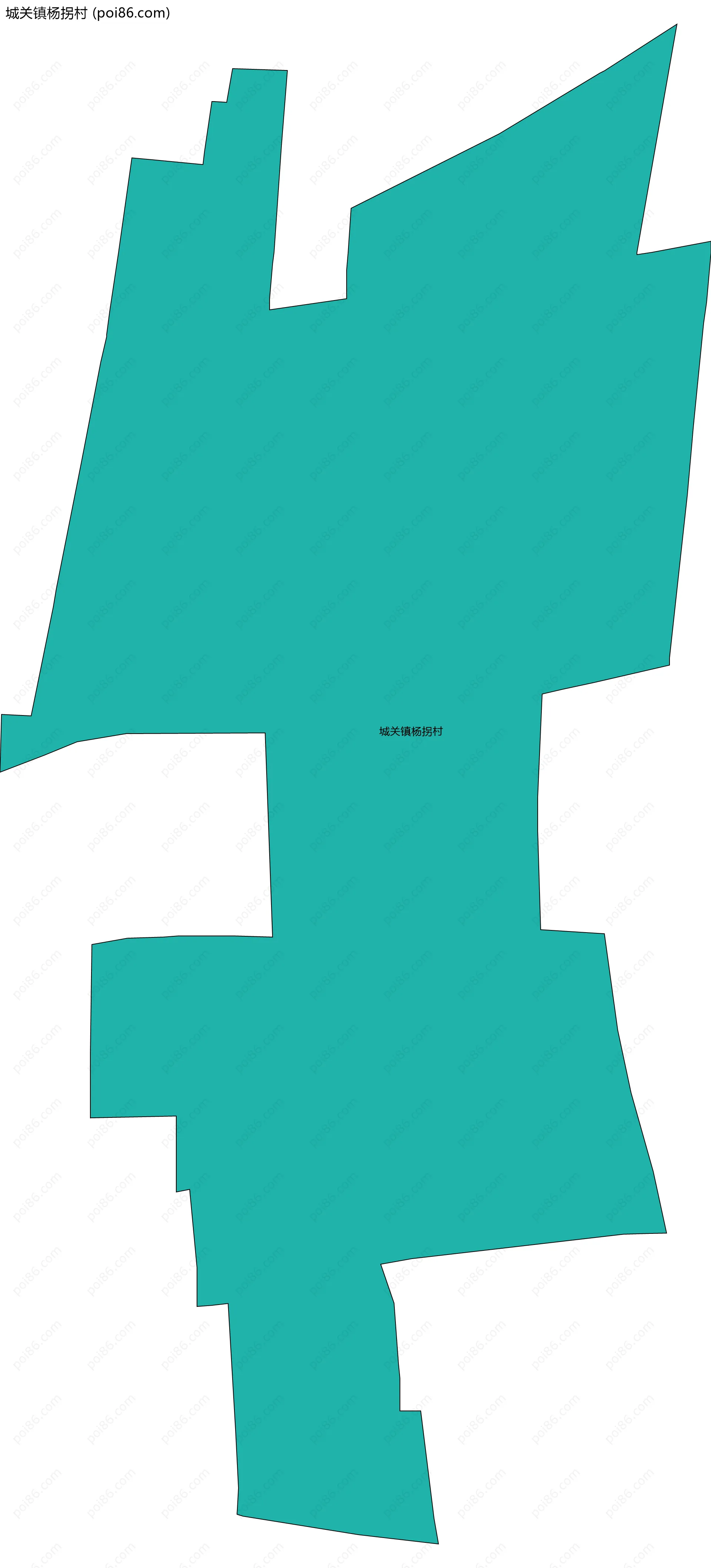 城关镇杨拐村边界地图