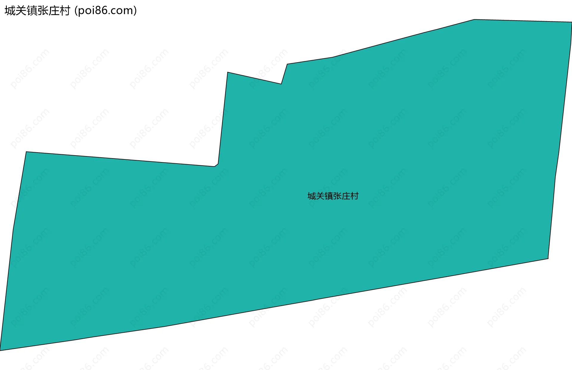 城关镇张庄村边界地图