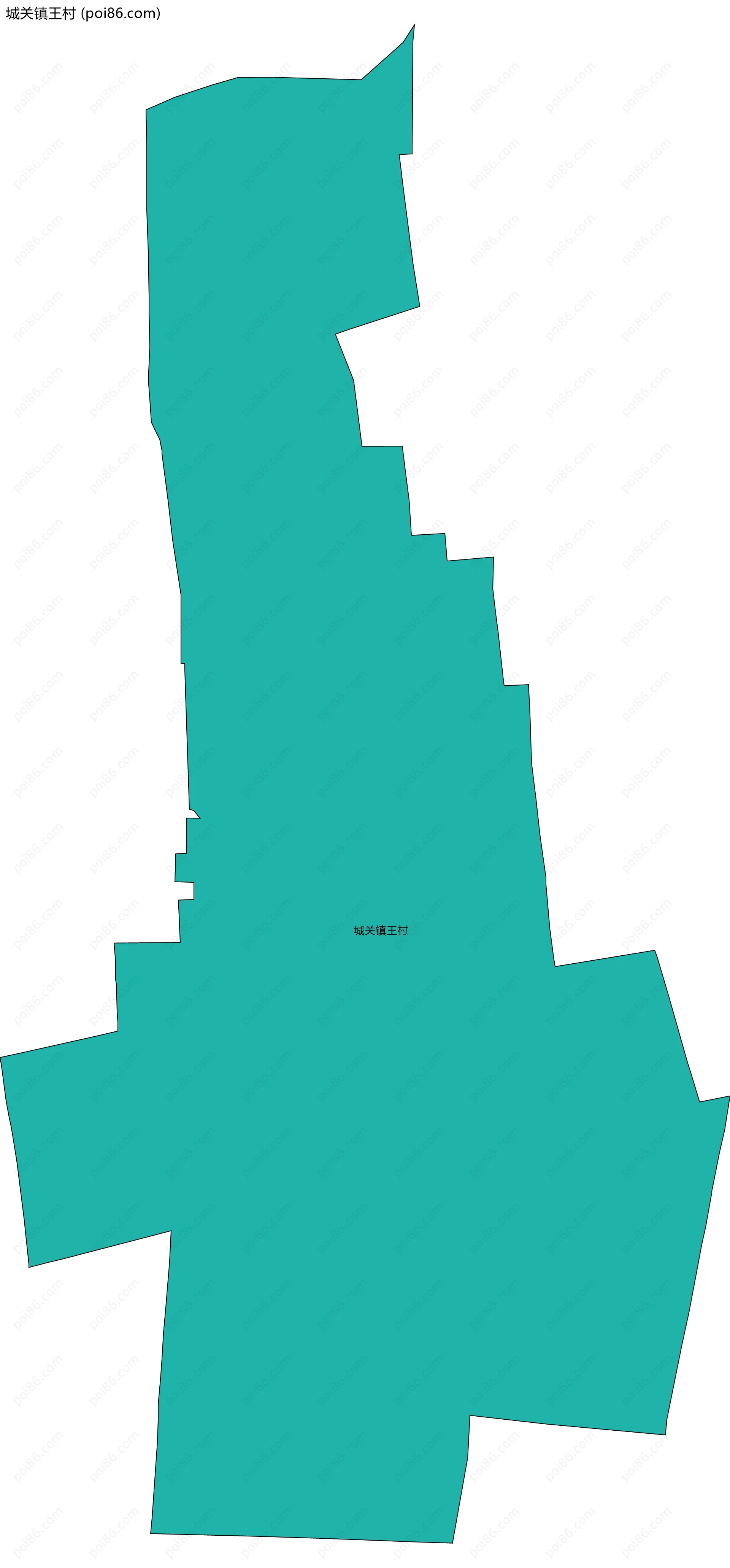 城关镇王村边界地图