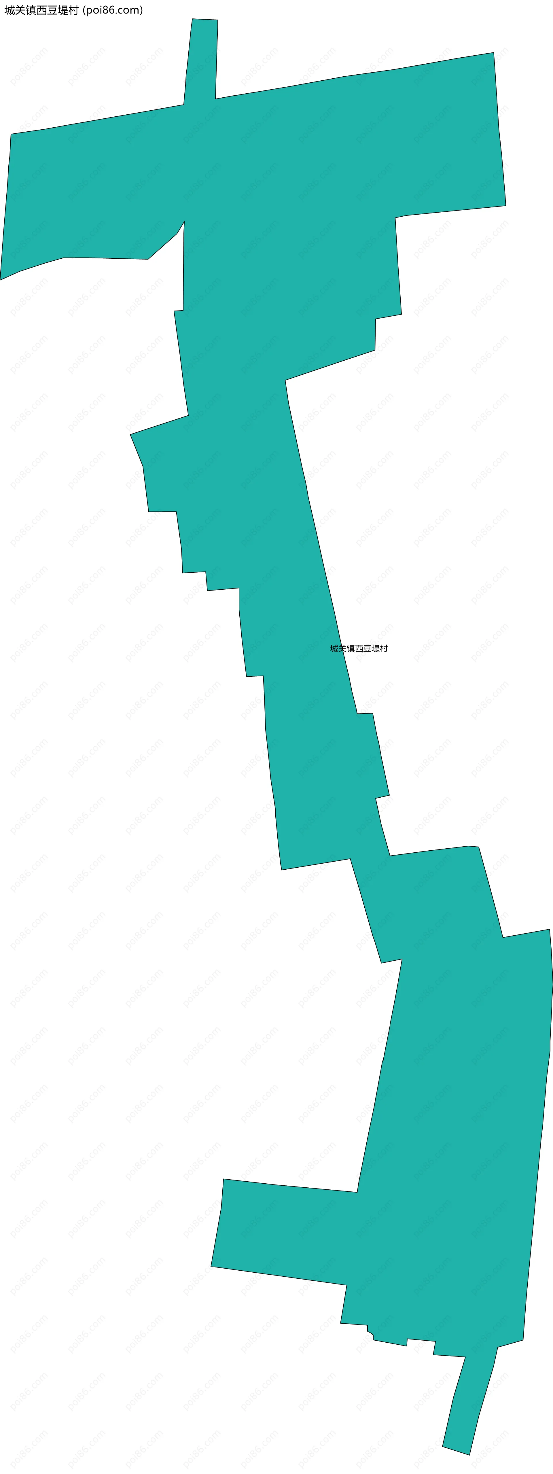 城关镇西豆堤村边界地图