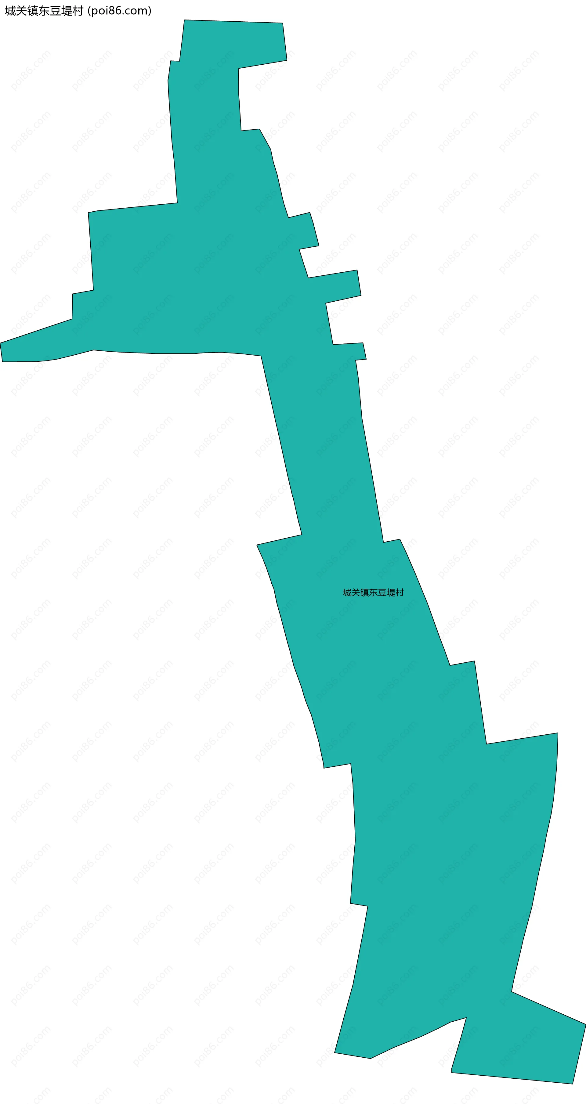 城关镇东豆堤村边界地图