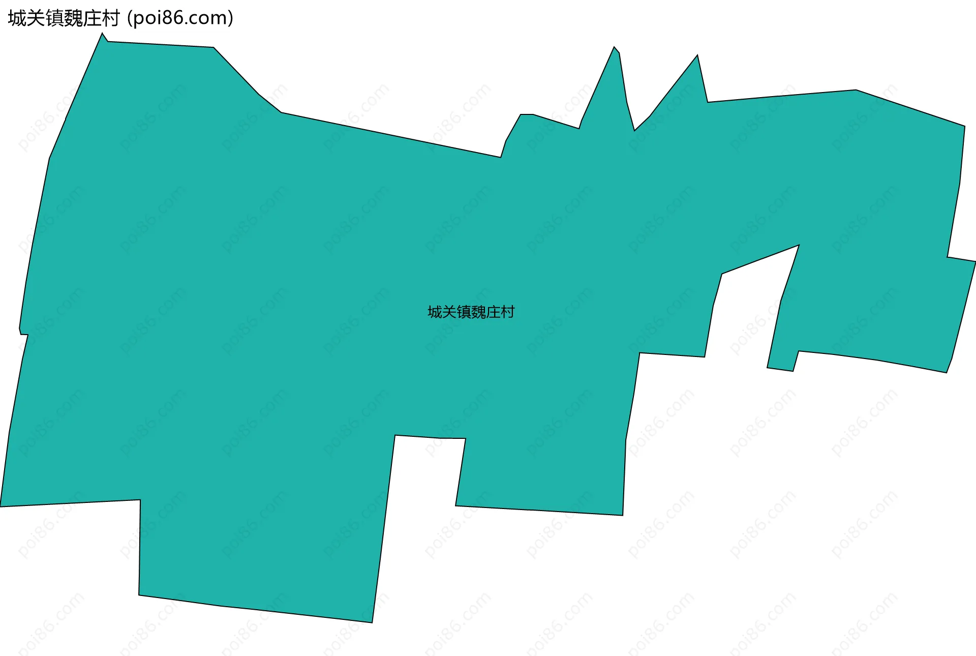 城关镇魏庄村边界地图