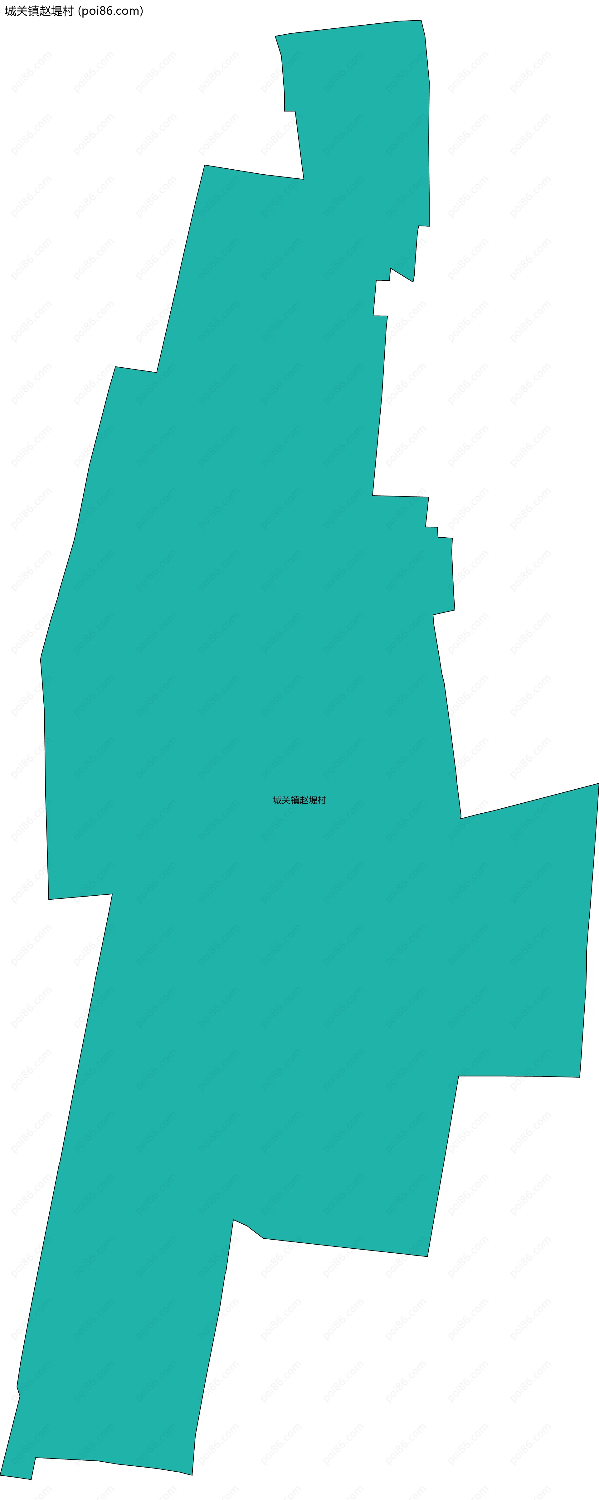 城关镇赵堤村边界地图