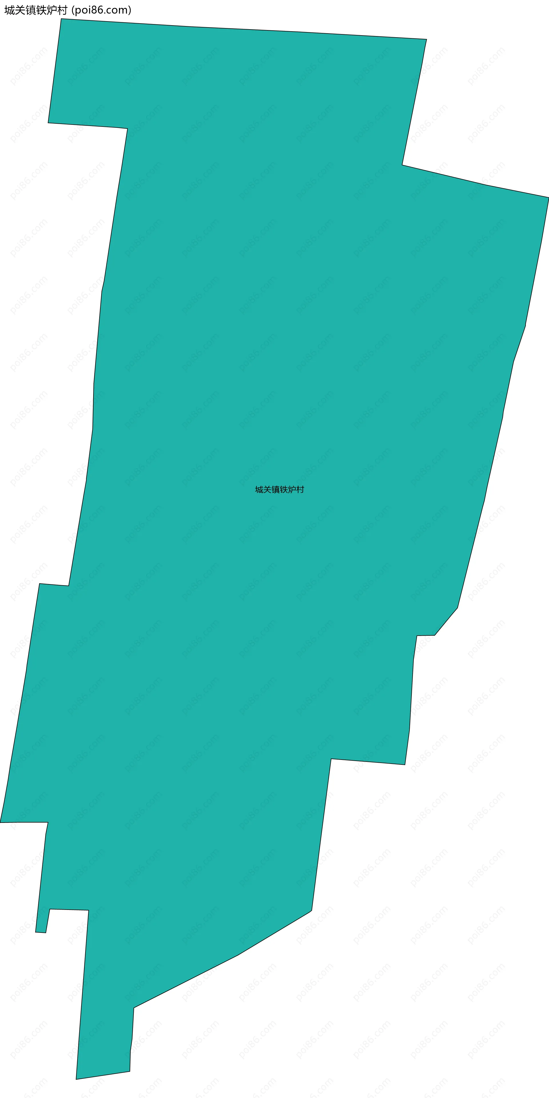 城关镇铁炉村边界地图