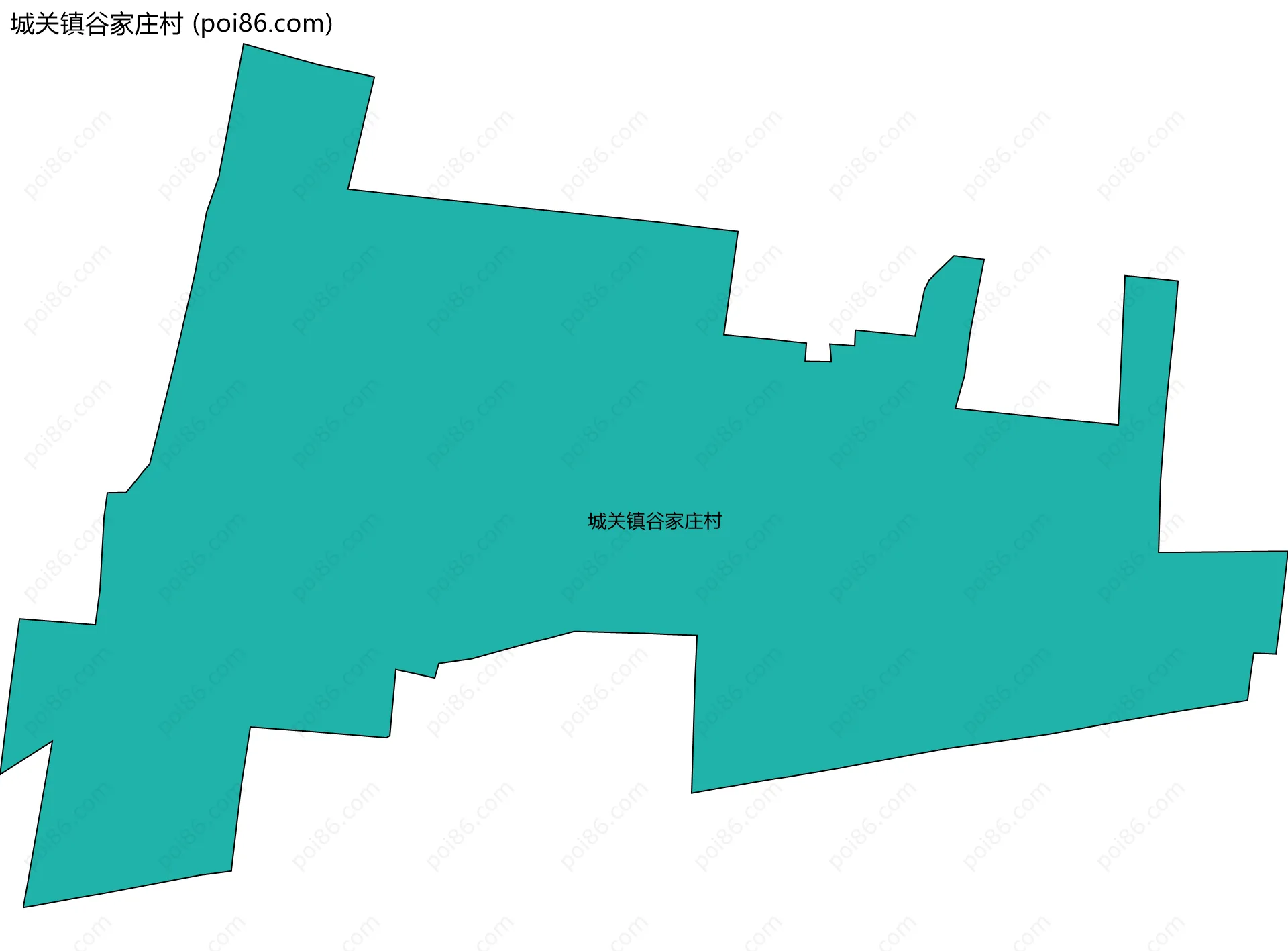 城关镇谷家庄村边界地图