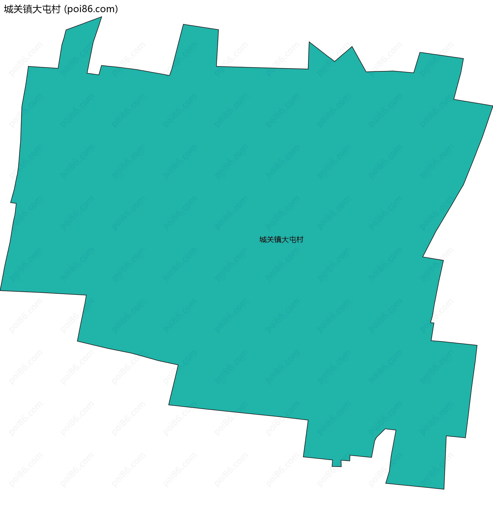城关镇大屯村边界地图